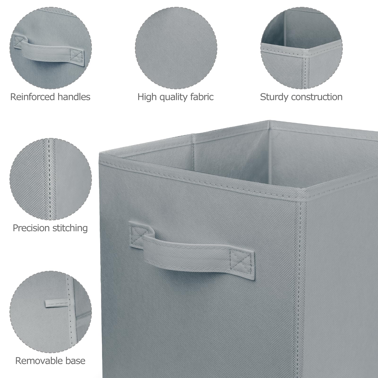 Zuihug 2 Pcs Storage Cubes, 10.5 Inch Collapsible Storage Bins, Fabric Foldable Bins For Organization, Durable Storage Bins For