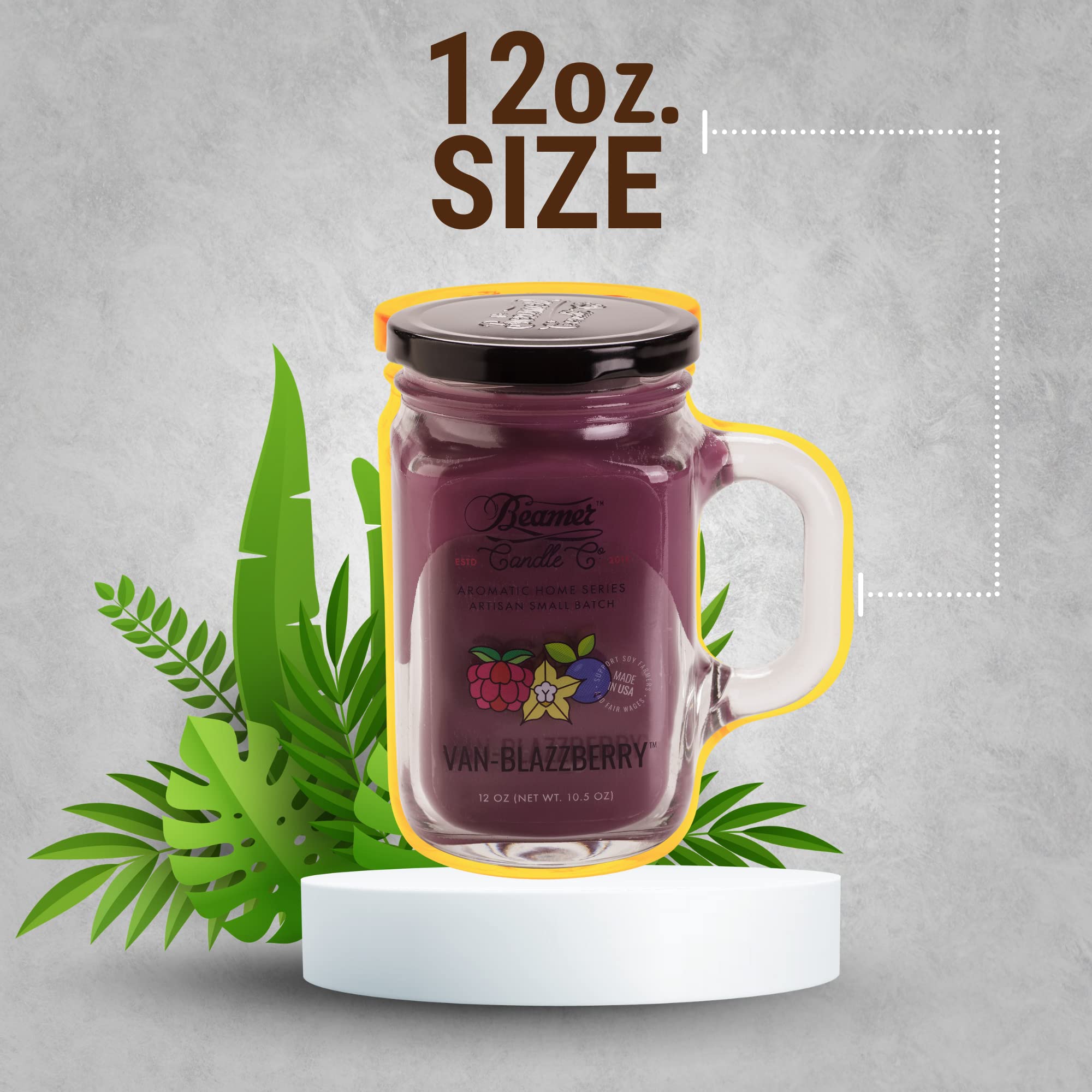 Beamer Candle Co. Aromatic Collection - Van-Blazzberry 12oz Candle