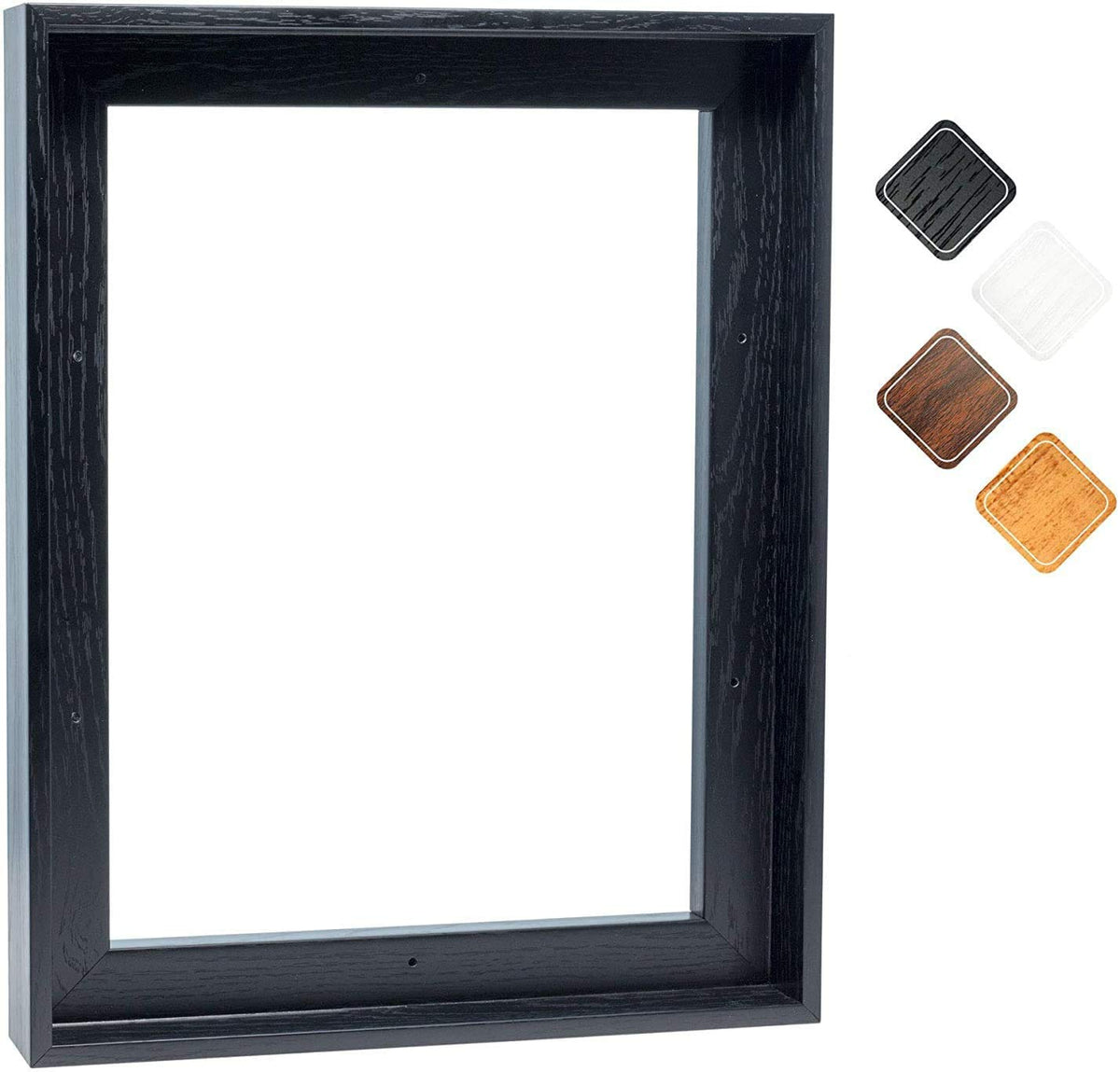 Canvas Floating Frame, Picture Wall Art Painting Frame For Finished Canvas Painting 1-1/4 Deep Picture Art Wall Decor. (Black, 8
