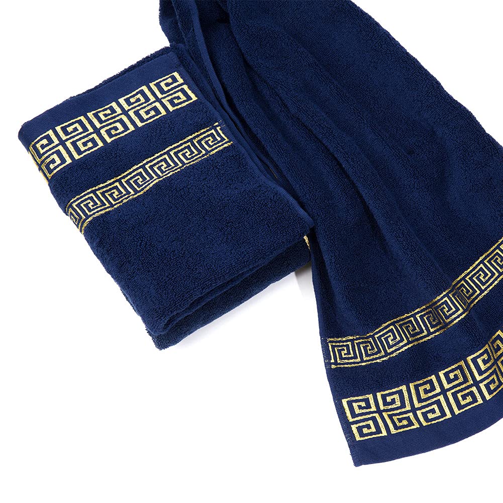 '100% Cotton Highly Absorbent Embroidered Towels 3-Piece Towel Set Hotel Bath Towel, 1 Bath Towels, 2 Hand Towels Extra Thick B