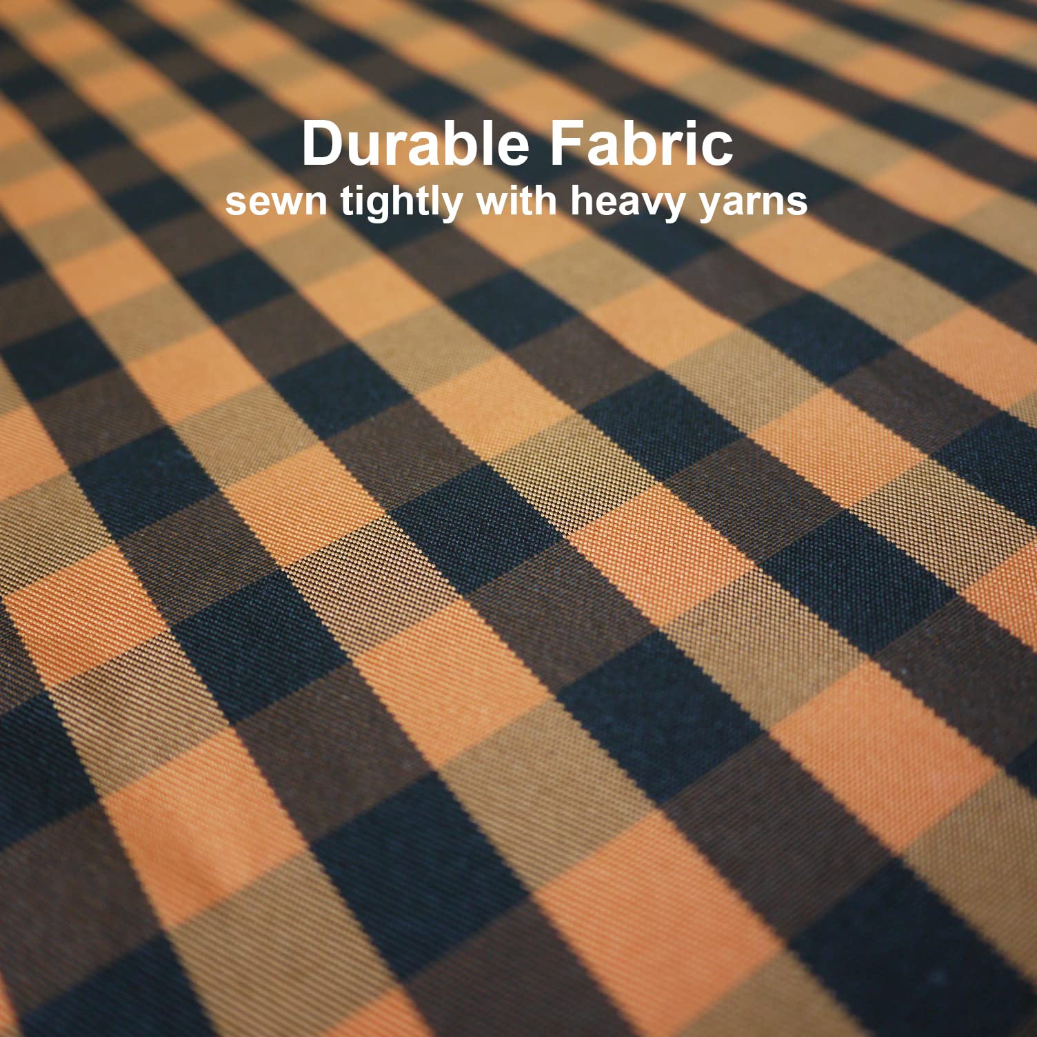 Weavric Buffalo Check Rectangular Tablecloth, 52 X 114 Inches, Washable Gingham For Buffet Table, Outdoor Picnic, Halloween, Par