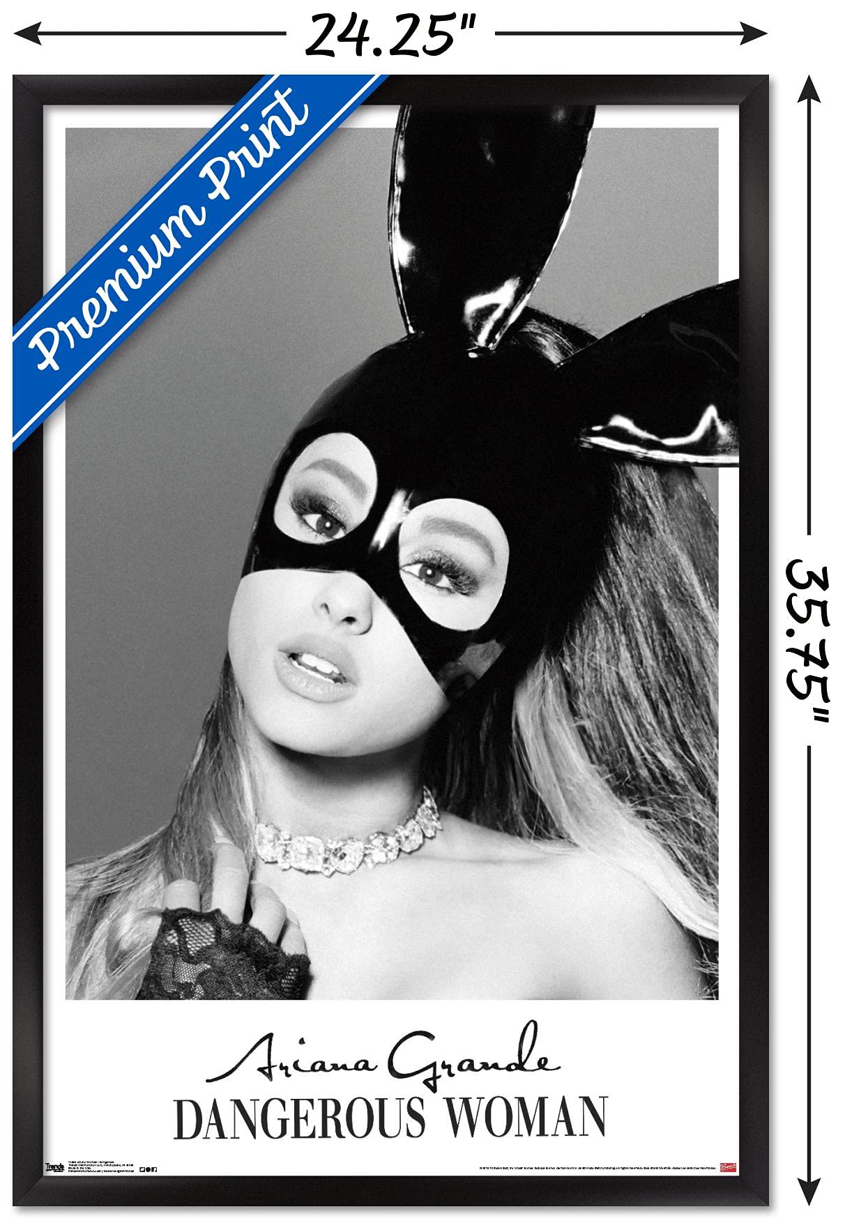 Trends International Ariana Grande - Dangerous Wall Poster, 22.375'' X 34'', Black Framed Version