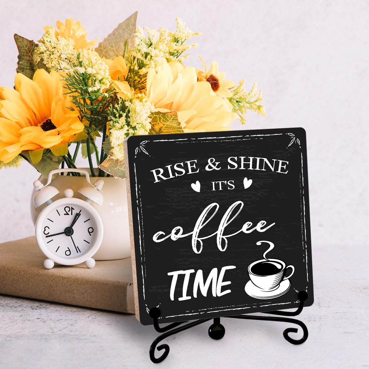 Toerifer Coffee Decor Sign, Coffee Lover Gifts for Women Men, Funny Coffee Bar Accessories, Table Decorations Supplies, Desk She