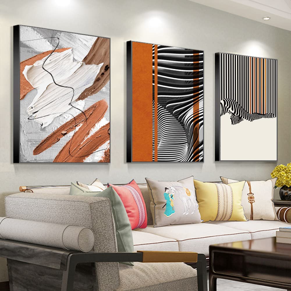 Canvas Wall Art Aesthetic Abstract Graffiti Large 32'' X 24'' Set Of 3 Minimalist Wall Decor Modern Nature Art Posters Prints Fr