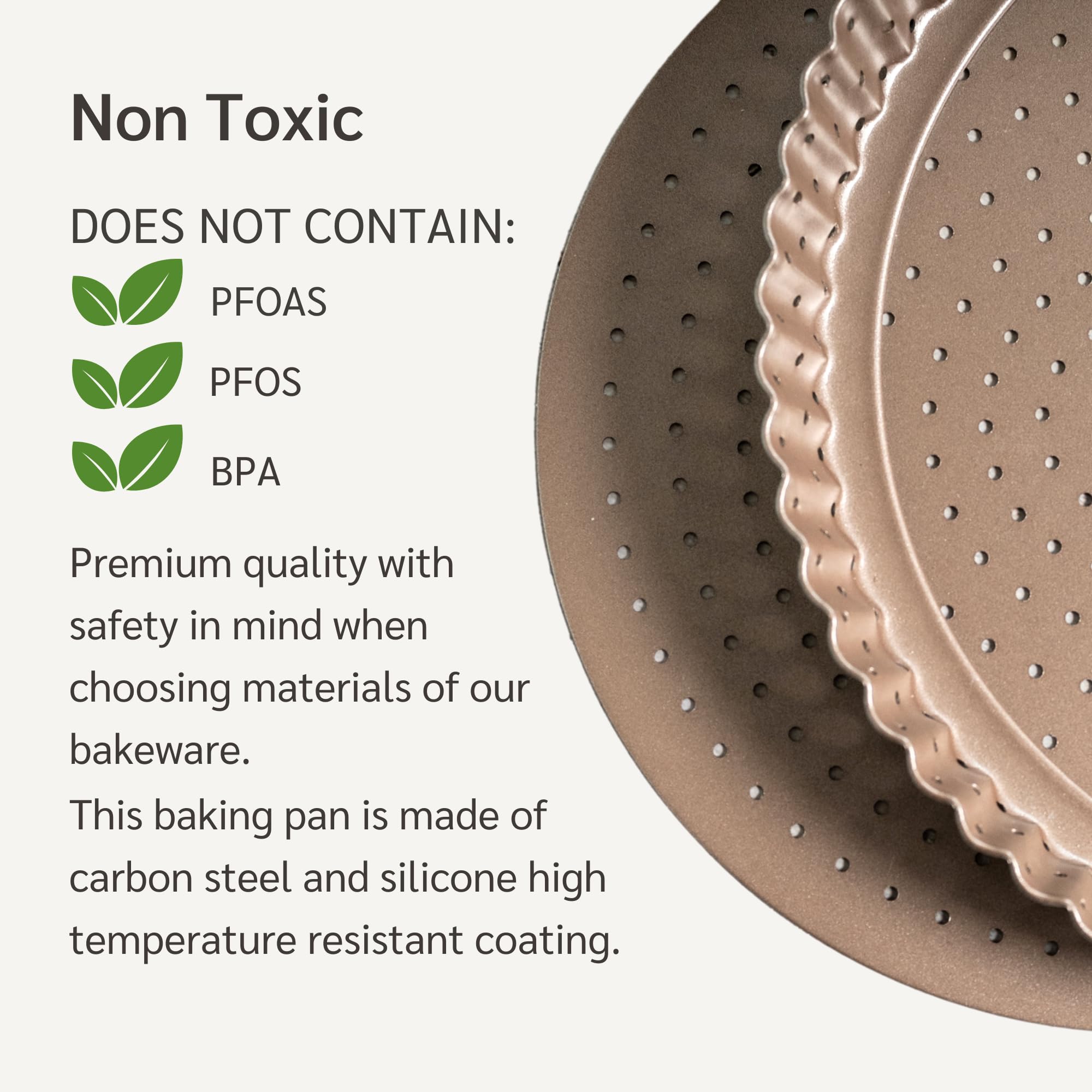 Happiels Non Toxic Nonstick Madeleine Pan 12 Well Set Of 2 (24 Wells), Non Stick Nontoxic Madeleines Pans For Baking, Madeleine
