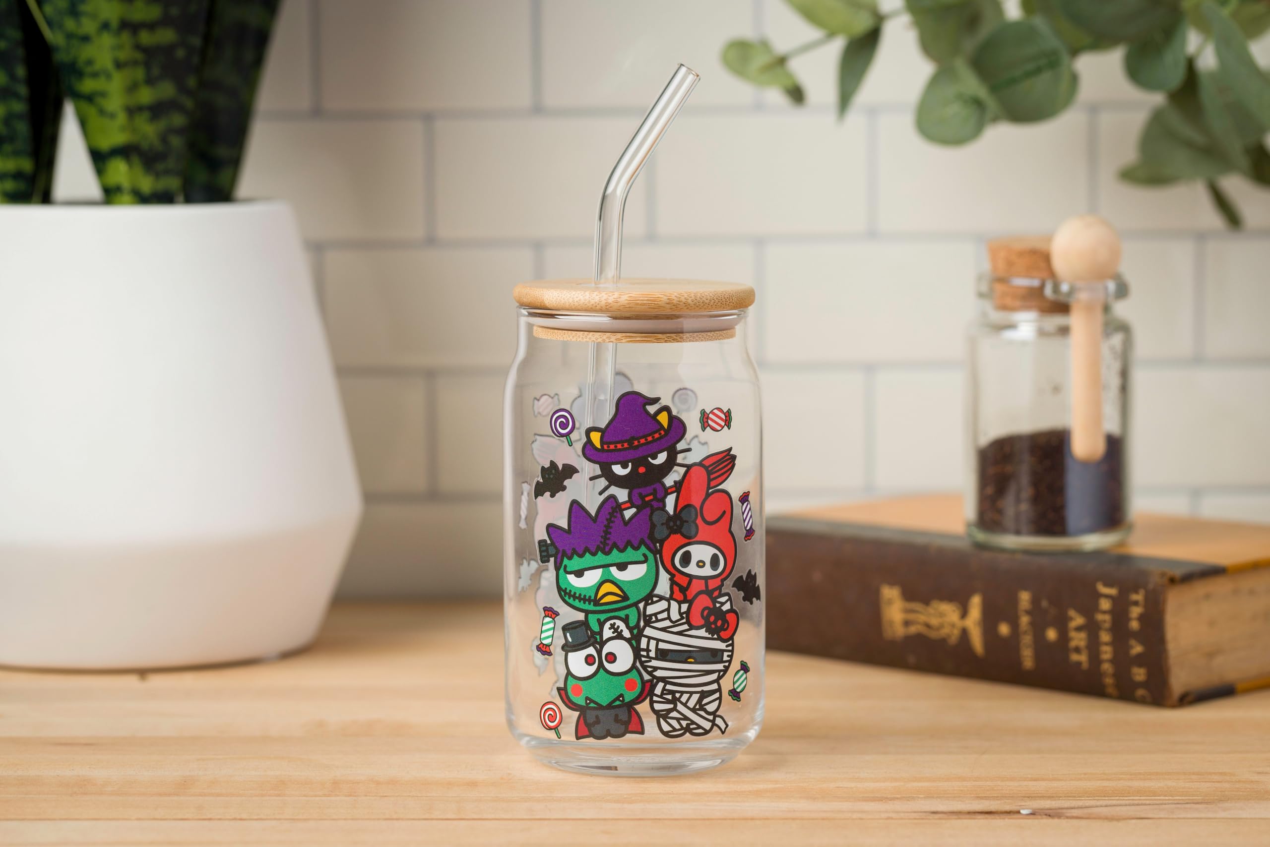 Silver Buffalo Sanrio Hello Kitty & Friends Halloween Spooky Badtz-Maru Frankenstein, Chococat Witch, My Melody Ghost, Keroppi V