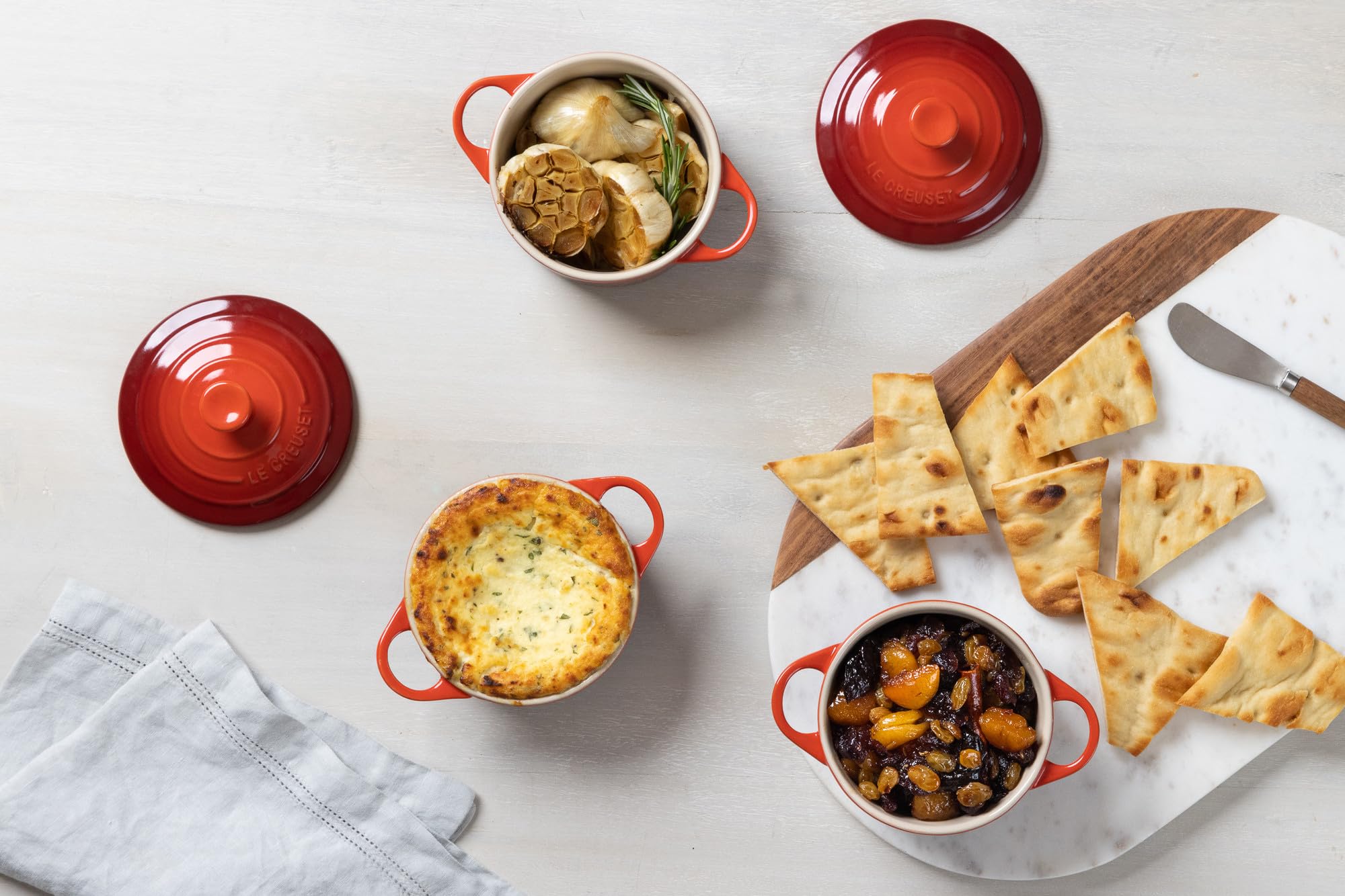 Le Creuset Stoneware Mini Round Cocotte, 8Oz., Peche