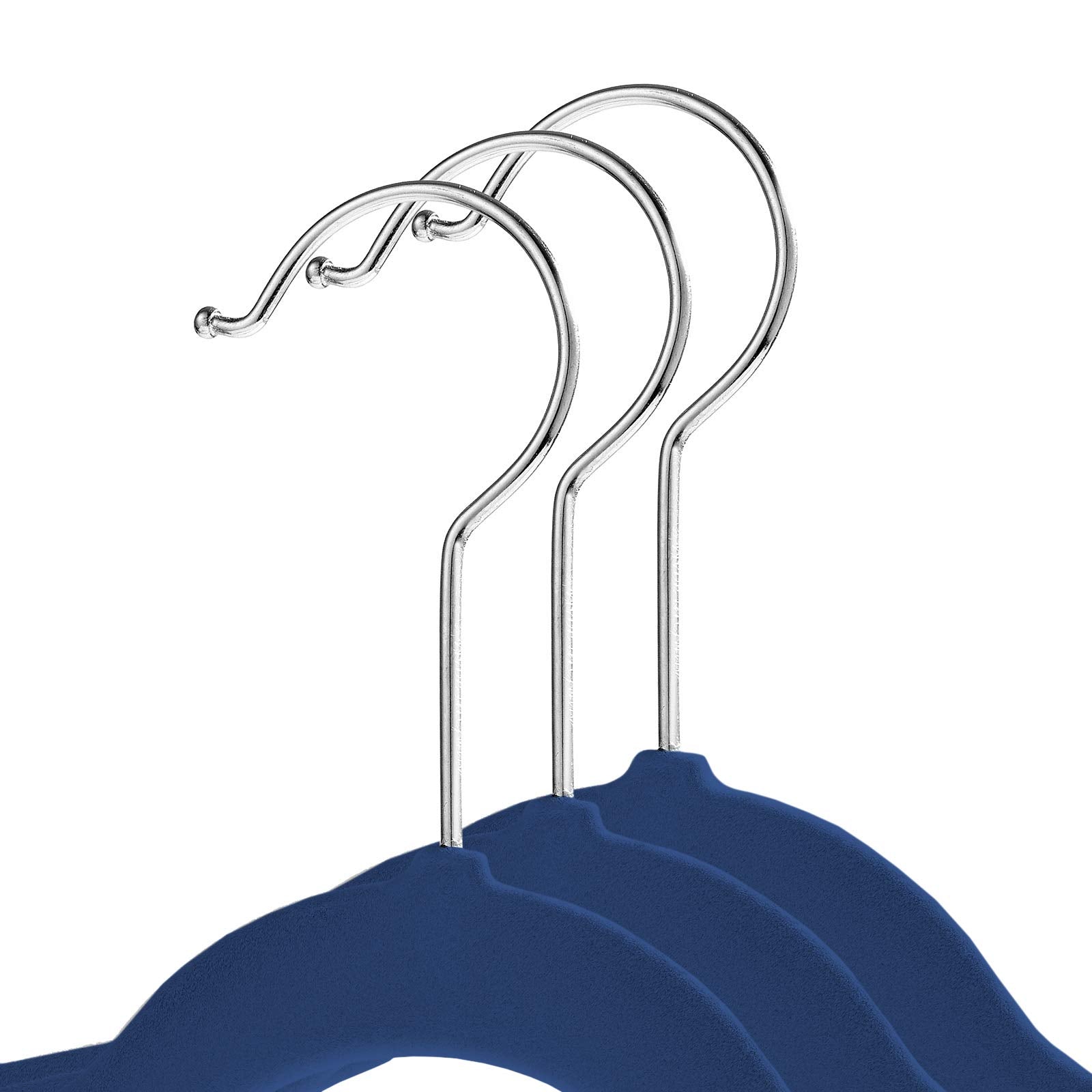 Casafield 50 Velvet Kid 's Hangers - 14 '' Size for Children 's Clothes - Royal Blue