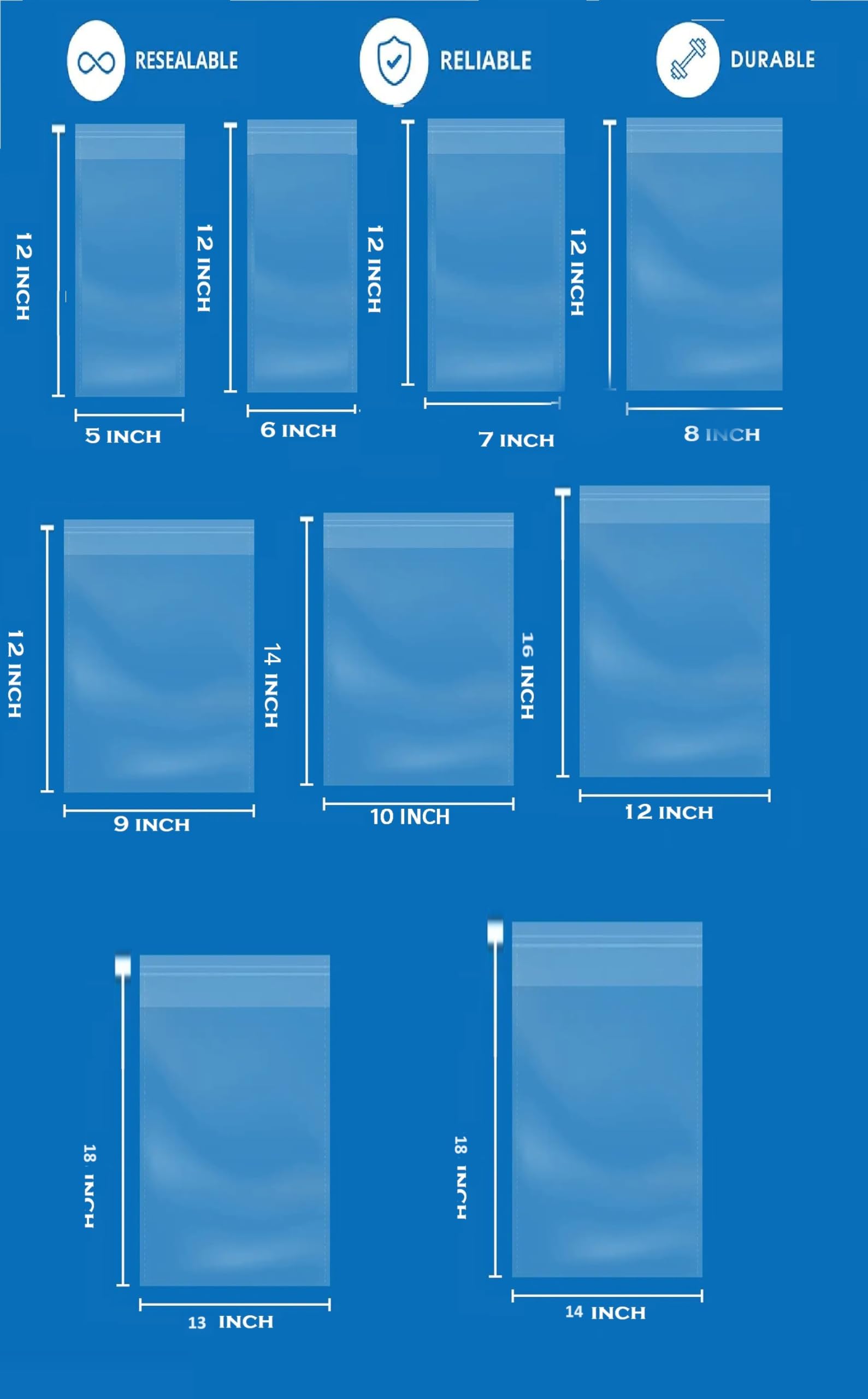 Sonu Sports Co. Sports Goods Plastic Seal Self Adhesive Packing Clear Bag Transparent Pouches For Garments Clothes Saree Shirt,