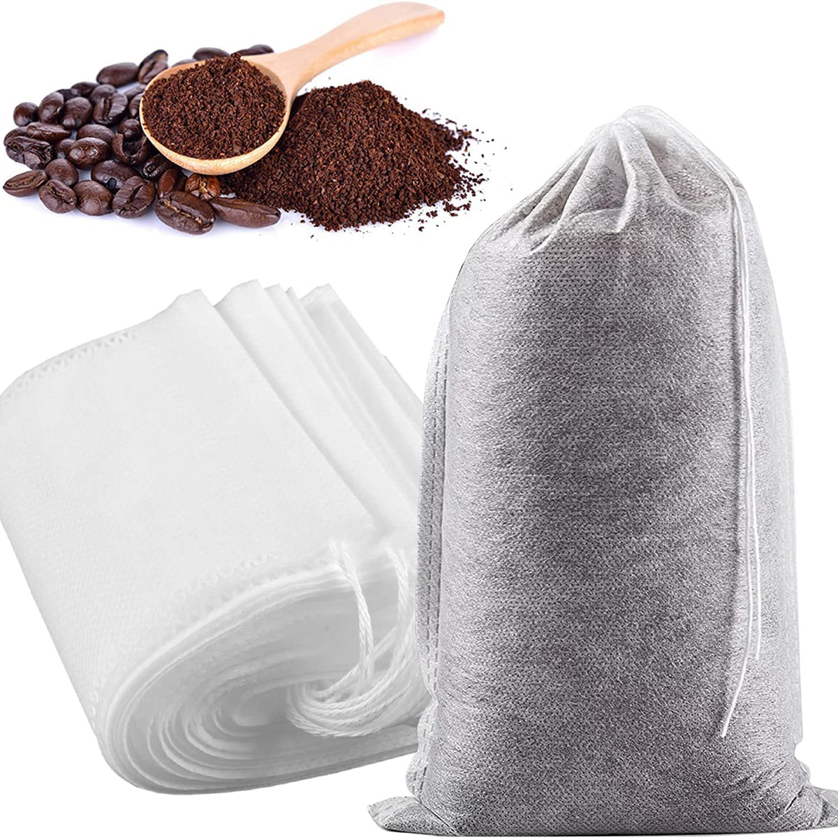 Keme Coffee Yzurbu 100pcs Cold Brew Coffee Bags 6'' x 8'' No Mess Disposable Filte ...