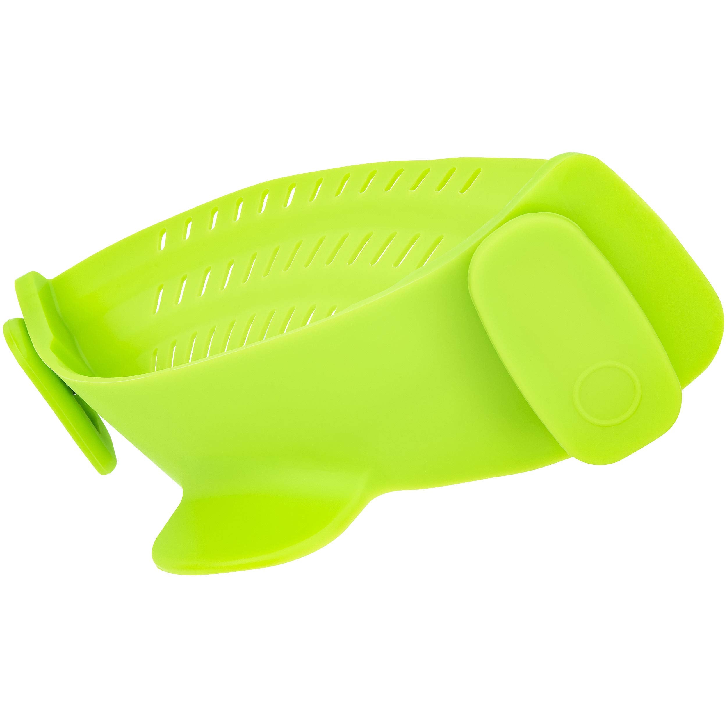 Rubber Snap Strainer, Green - Southern Homewares - Cook Pasta & Rice, Silicone Kitchen Tool For Pots & Pans