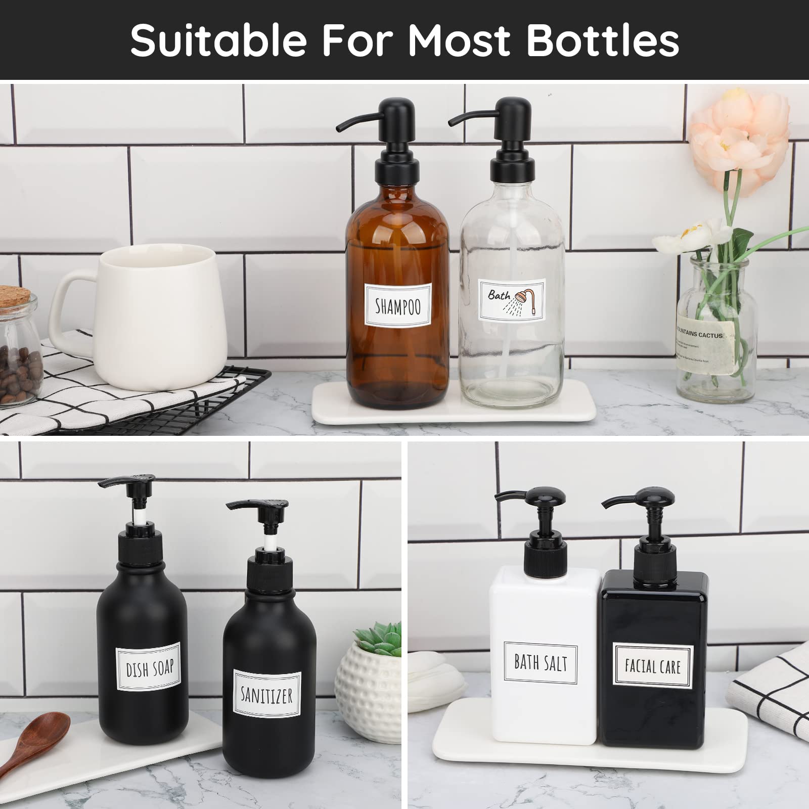 Segbeauty Self-Adhesive Waterproof Labels, 36Pcs Bathroom Labels Laundry Labels, Removable Cleaning Labels Diy Blank Stickers So