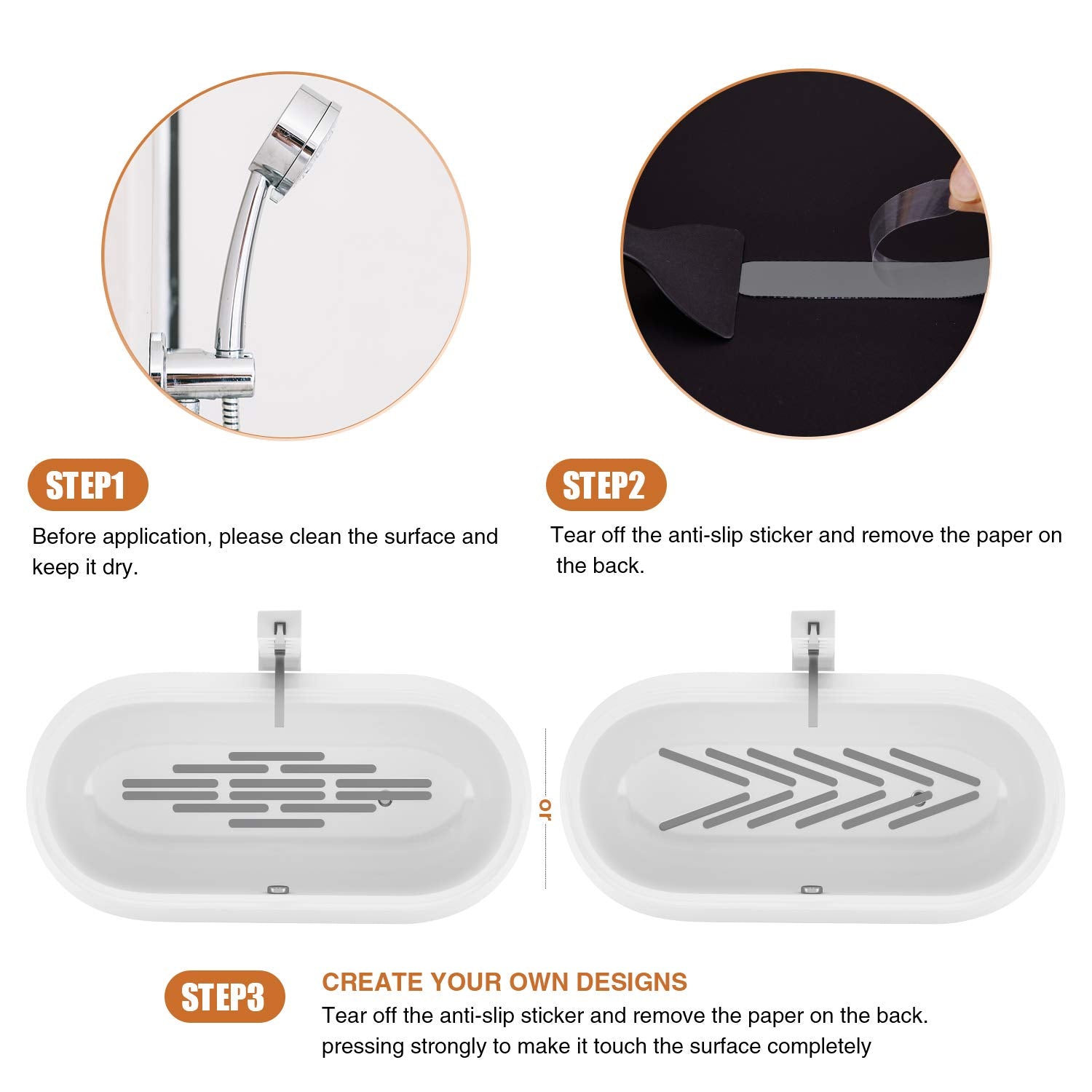 Secopad 36Pcs Non Slip Bathtub Stickers, Shower Floor Non Slip Grip Stickers With Premium Scraper(Grey)