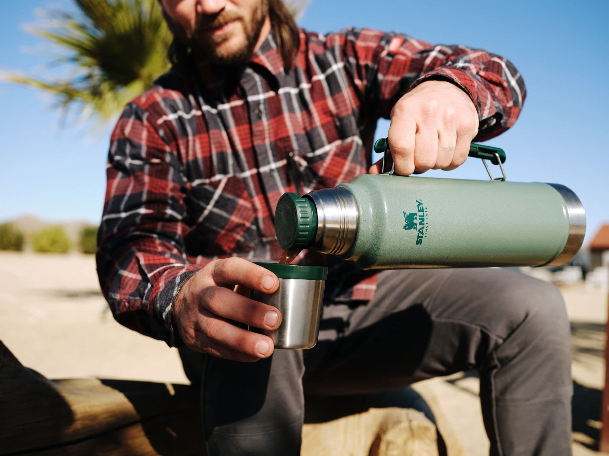 Stanley Classic Legendary Classic Bottle 1.5Qt Hammertone Green