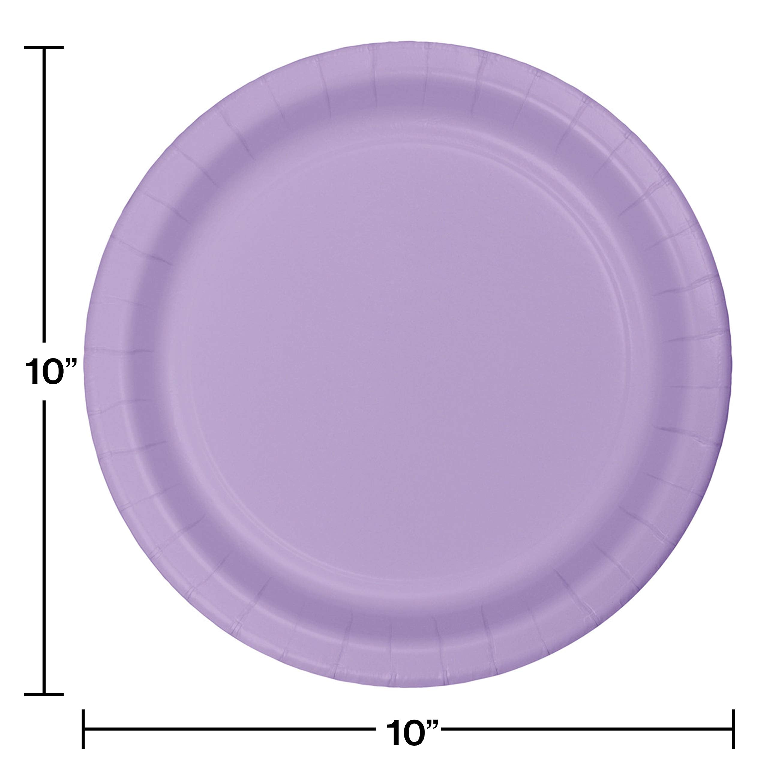 Creative Converting Touch Of Color 24 Count Paper Banquet Plates, Luscious Lavender