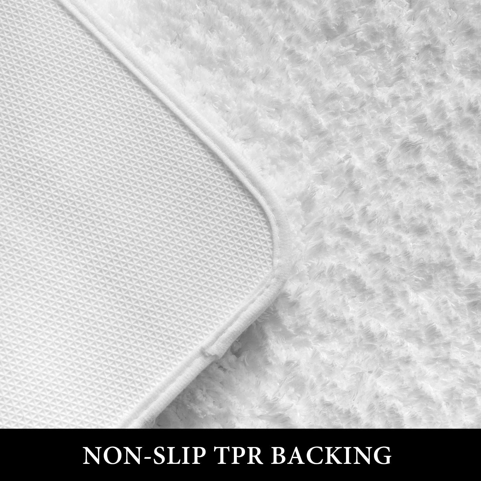 Miulee Set Of 2 Non Slip Shaggy Bathroom Rugs Extra Thick Soft Bath Mats Christmas Plush Microfiber Absorbent Water For Tub Show