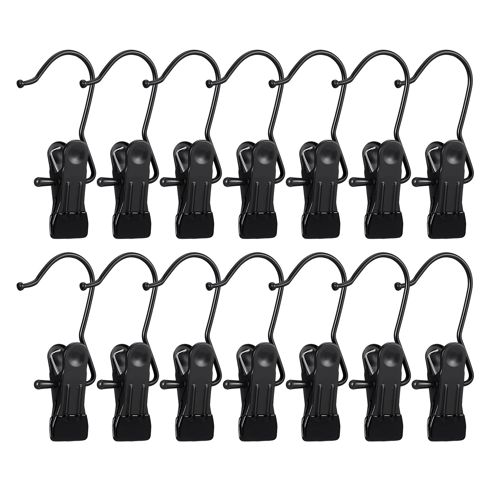 Frezon 30 Pack Boot Hanger For Closet, Laundry Hooks With Clips, Boot Holder, Hanging Clips, Portable Multifunctional Hangers Si