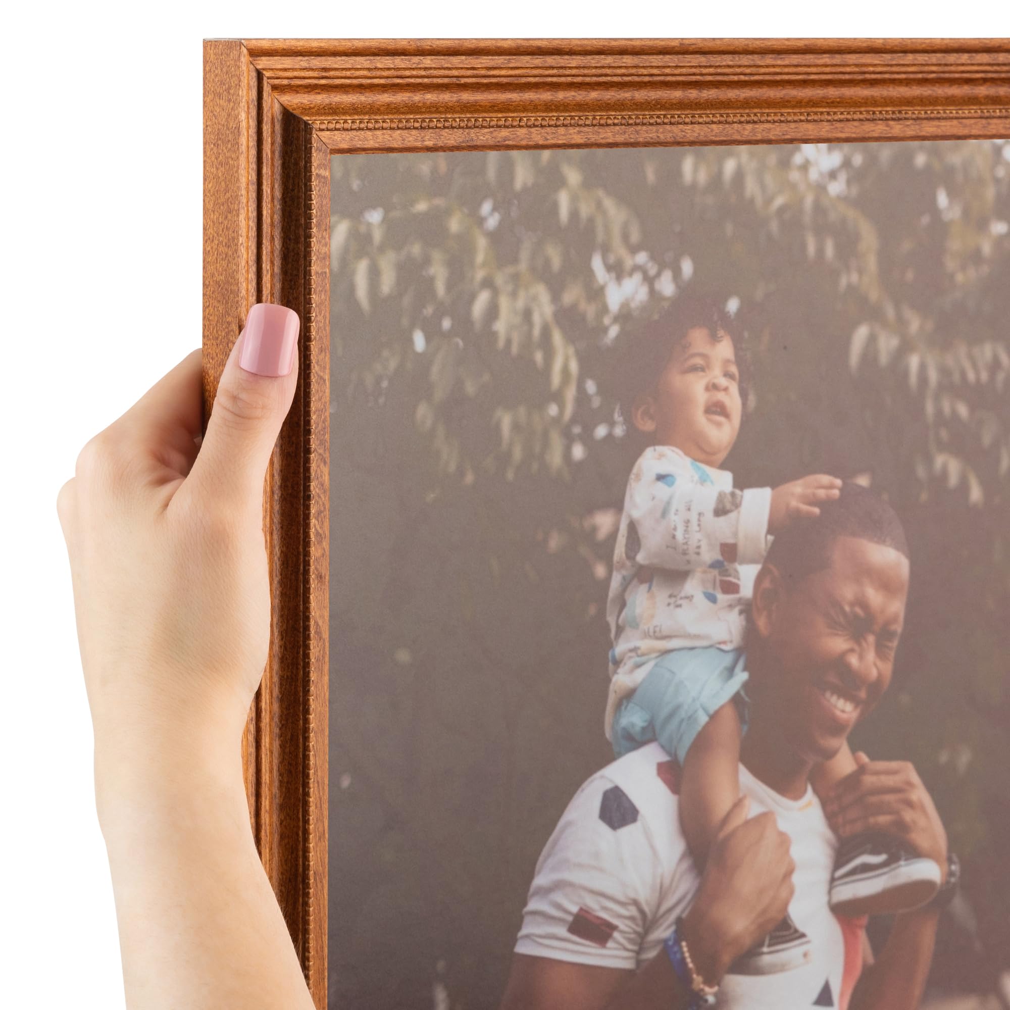 ArtToFrames 14x39 Inch Brown Picture Frame, This 1.25 Inch Custom Wood Poster Frame is Honey, Great for Your Art or Photos - Com