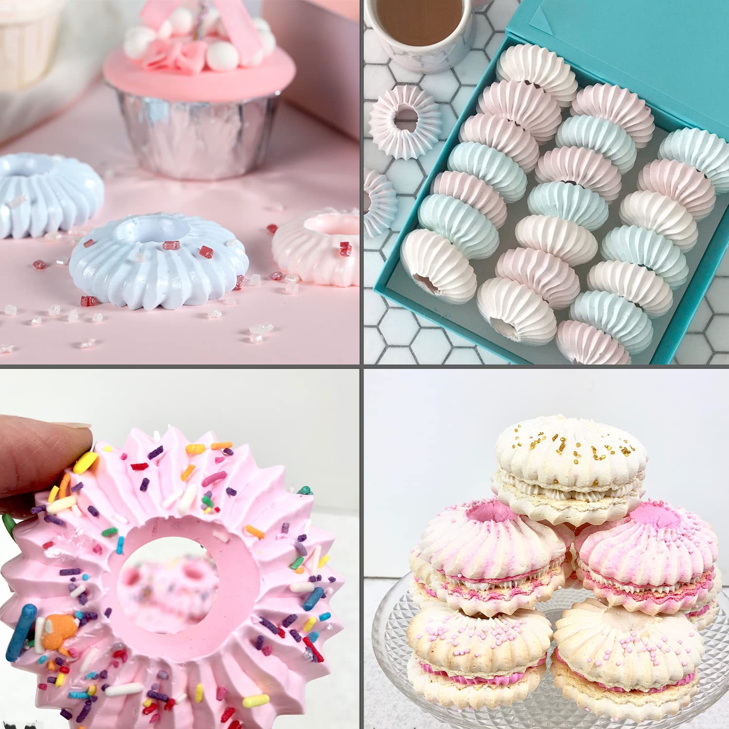 Suuker Large Piping Tips Set,Sultan Ring Baking Mold Icing Nozzle Stainless Steel Icing Piping Nozzles Cake Decorating Supplies
