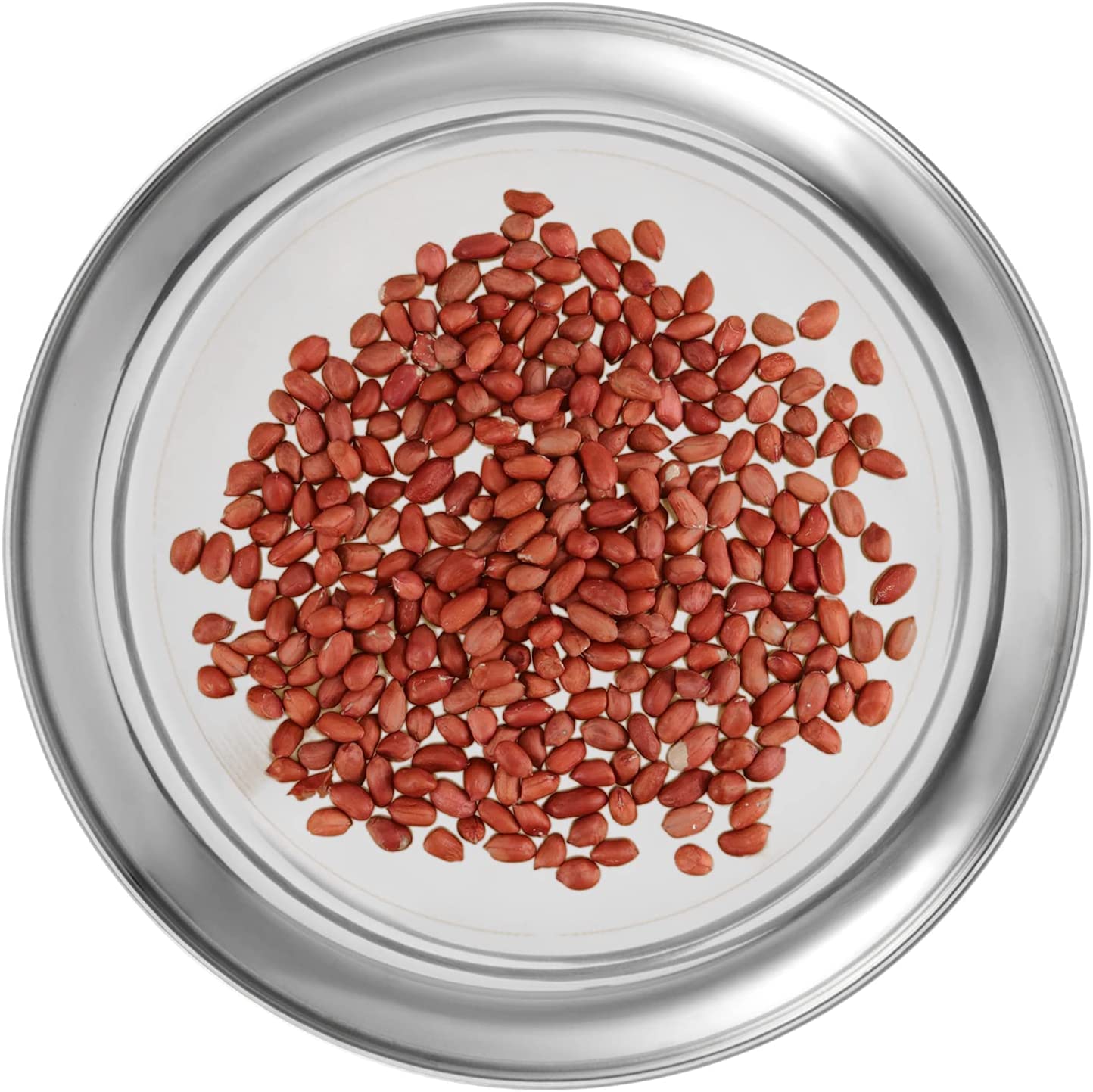 Joikit 4 Pack 12 Inch Stainless Steel Plate, Round Metal Dinner Plates, Kitchenware Dinner Dishes Serving Tray Large Camping Pla