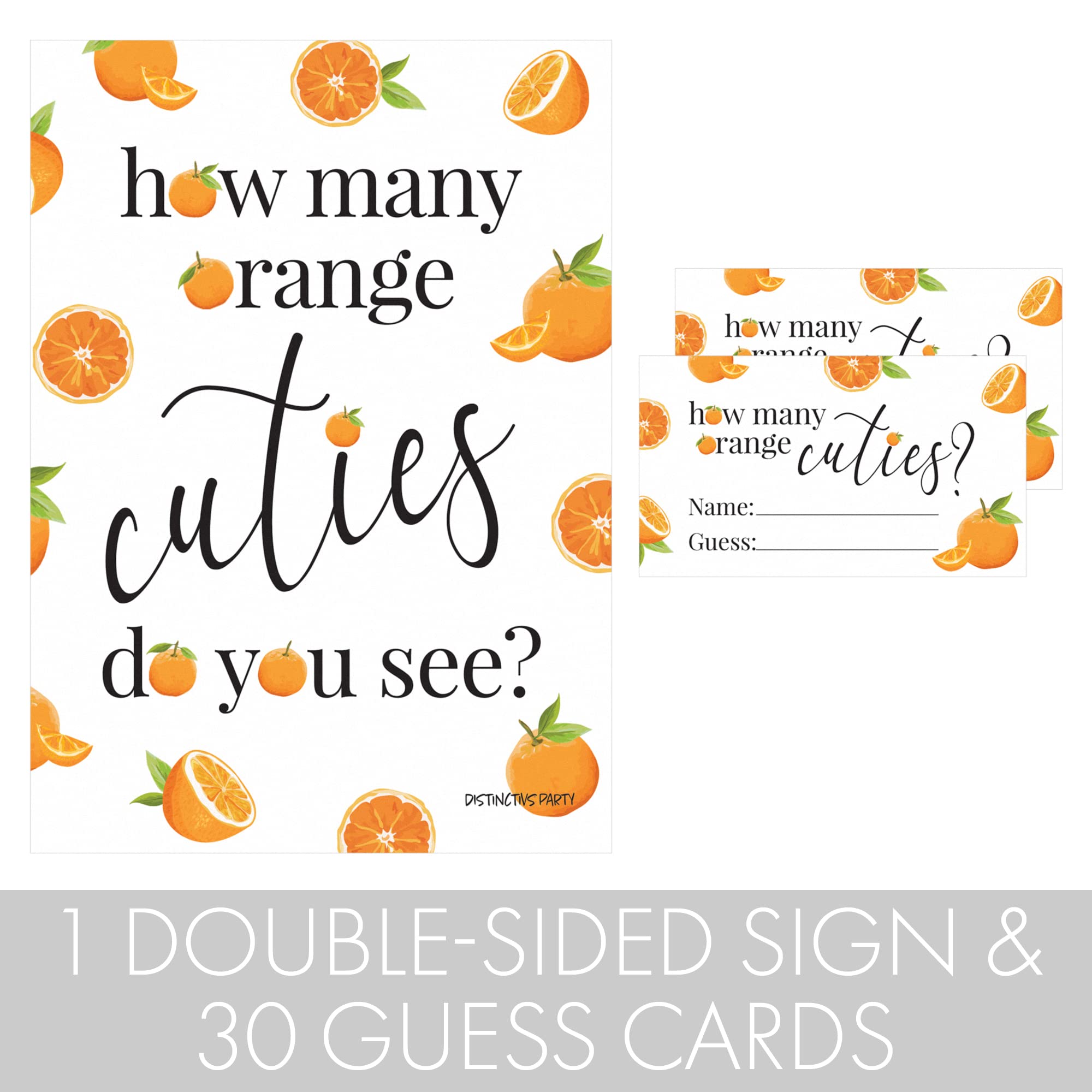 Distinctivs How Many Cuties Game (Sign With 30 Guessing Cards)