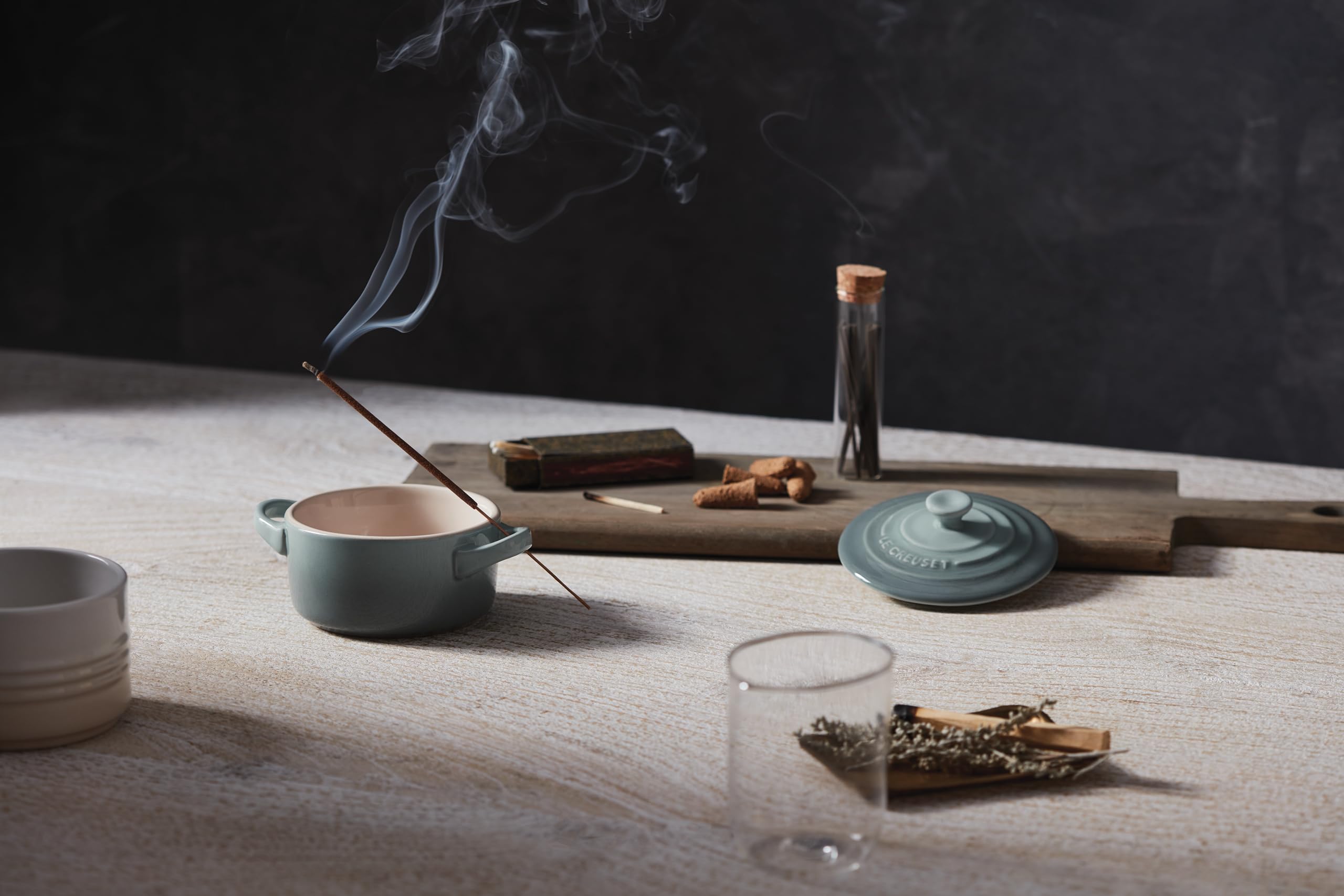 Le Creuset Stoneware Mini Round Cocotte With Lid, 8 Oz., Sea Salt