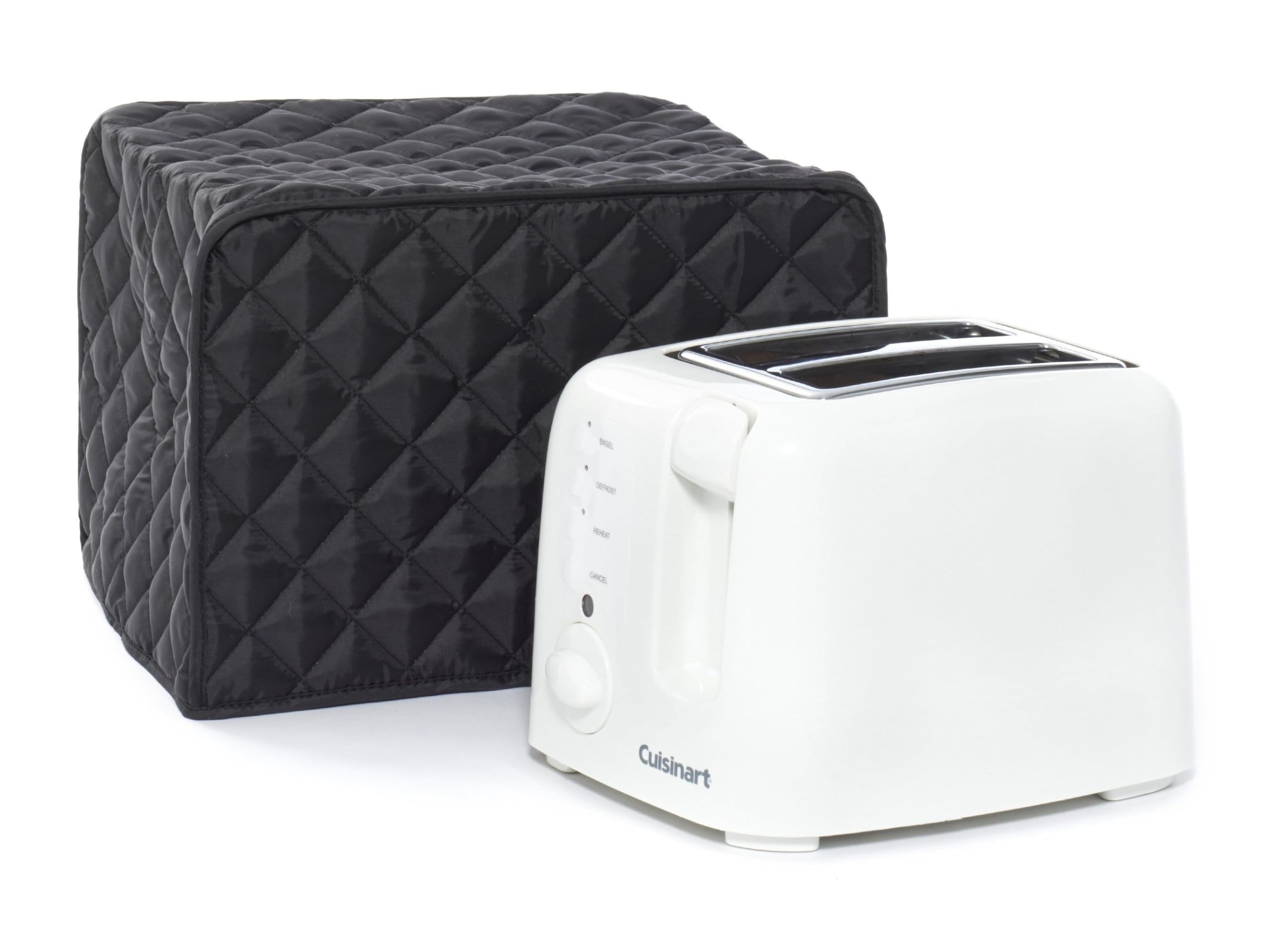 Covermates Keepsakes - Toaster Cover - Dust Protection - Stain Resistant - Washable - Appliance Cover, Black
