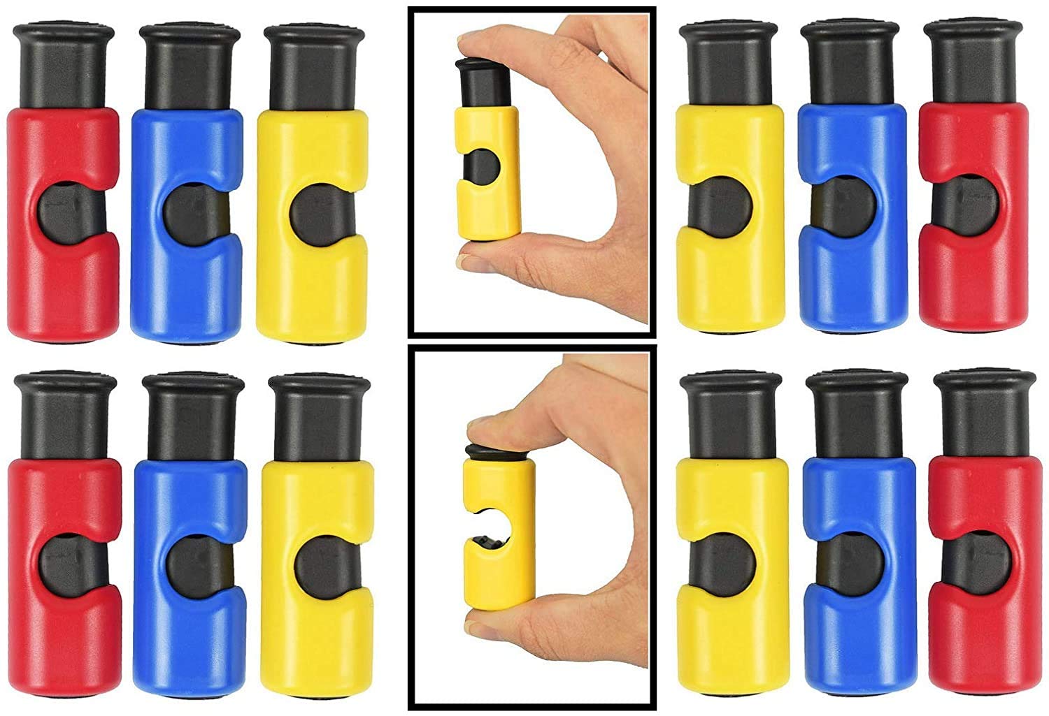 12Pc Bpa-Free Premium Quality Alazco Bag Clips - Value Set Food Fruit Bread Bag Cinch Non-Slip Grip Easy Squeeze & Lock