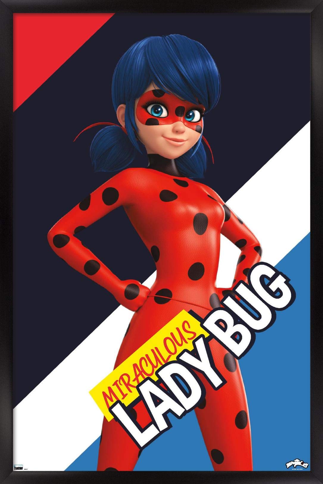 Trends International Miraculous-Ladybug Wall Poster, 14.725 In X 22.375 In, Black Framed Version