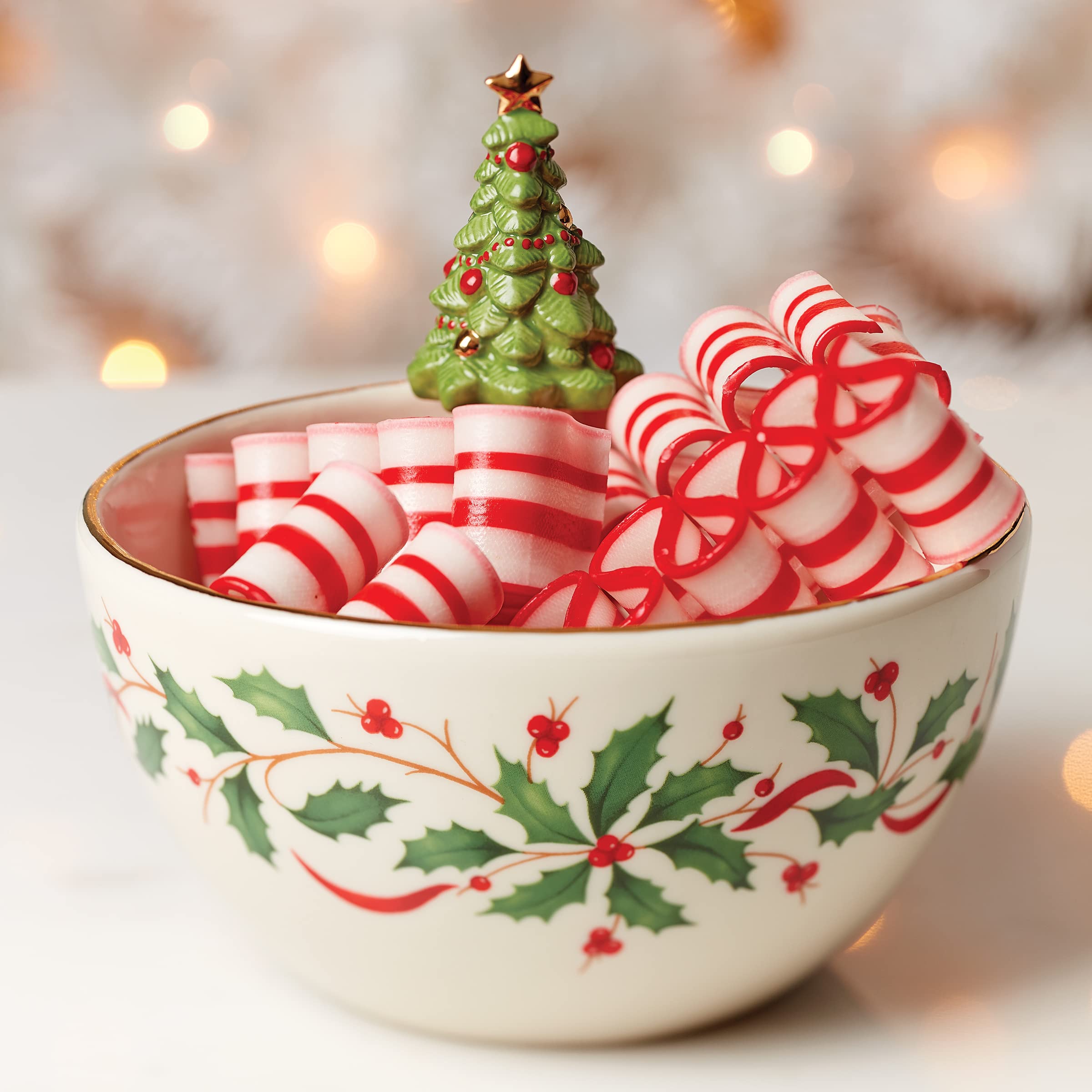 Lenox Holiday Tree Bowl, 1.10, Red & Green