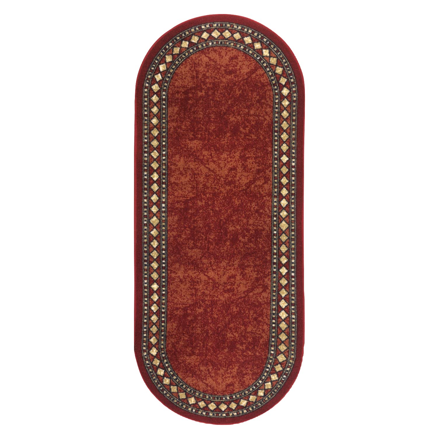 Antep Rugs Alfombras Modern Bordered 2x5 Non-Skid (Non-Slip) Low Profile Pile Rubber Backing Kitchen Area Rugs (Maroon Beige, 2