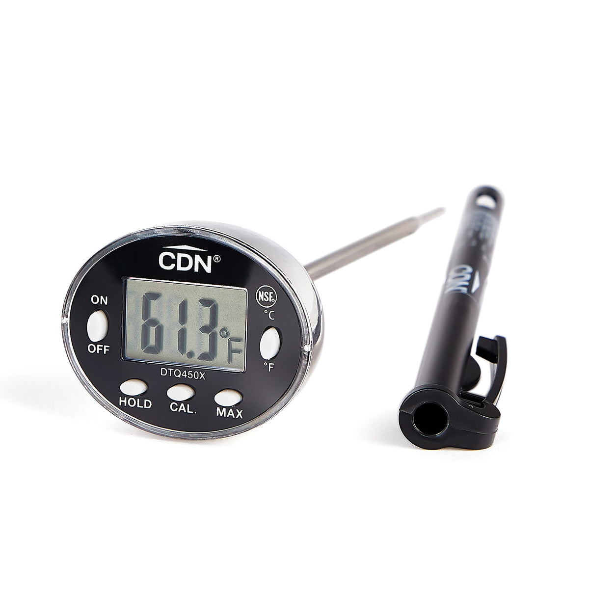 Cdn Thin Tip Thermometer | Proaccurate, 4.75 Stem, Digital, Hold, Max, Waterproof, Nsf Certified, Ideal For Cooking, Brewing -