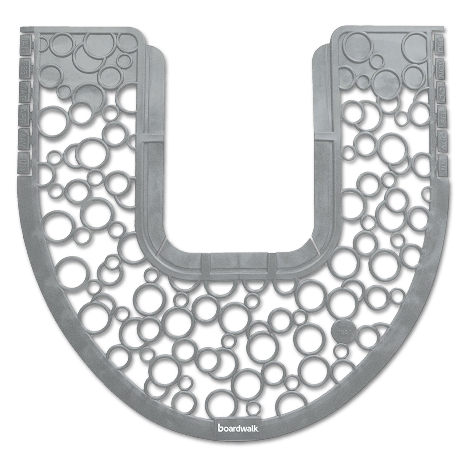 Boardwalk Fcmp000I006M0021430Gry 22 In. X 22 In. Commode Rubber Mat 2.0 - Gray/White (6/Carton)