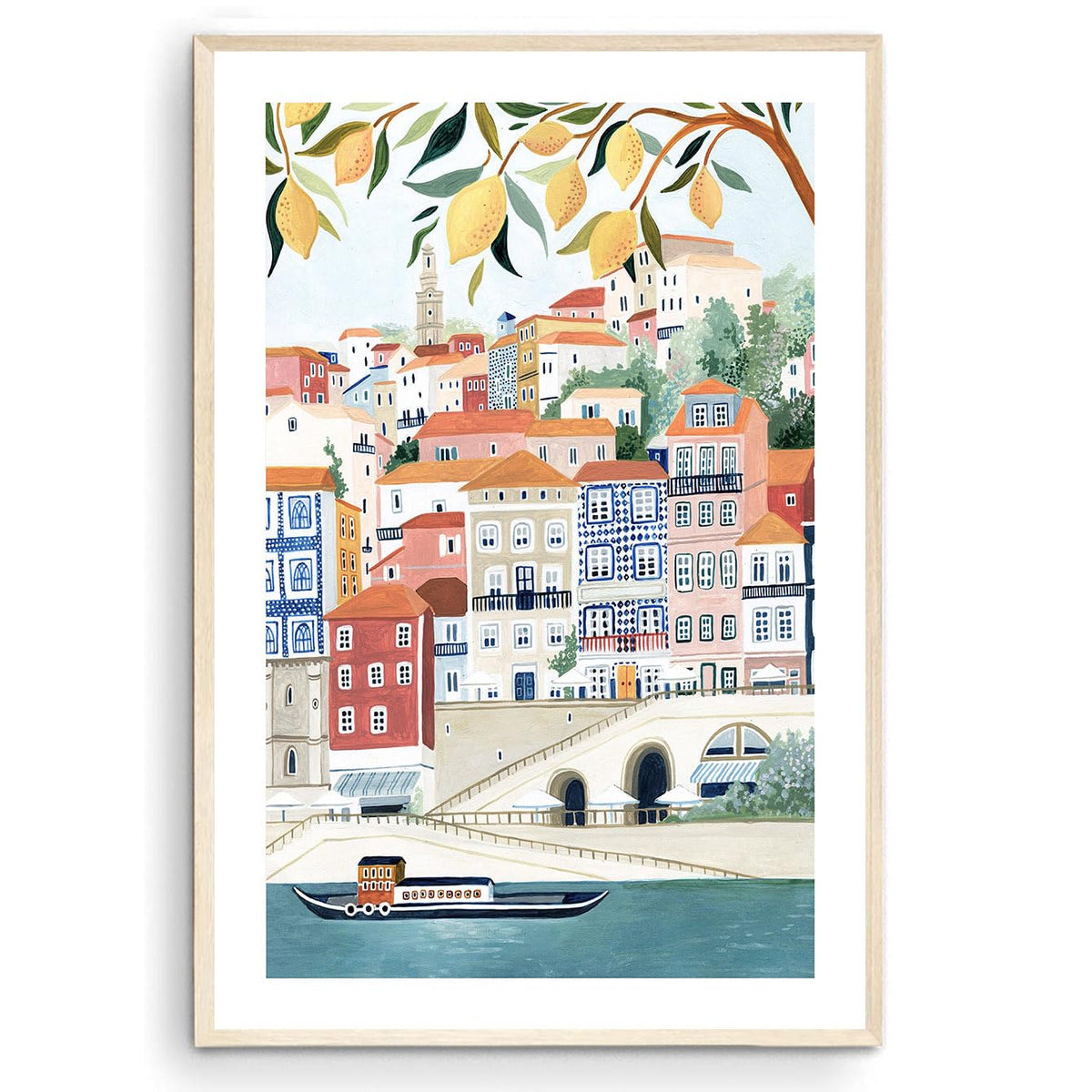 Nationcog Porto Art Print, Portugal Art Print, Travel Print, Portugal Travel Poster, Travel Gift, Poster, Europe Print, Housewar