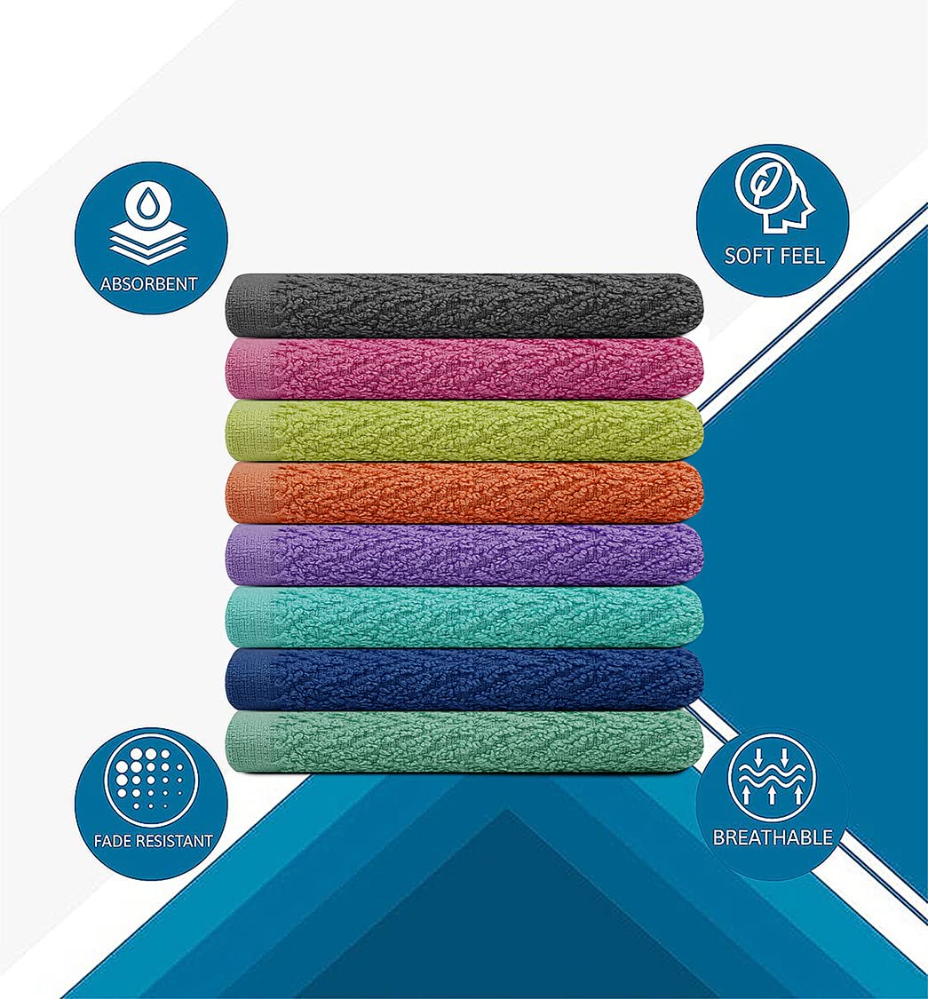 Zuperia Zigzag Wash Cloth 32 Pack -12'' X 12''- Highly Absorbent Soft Washcloths For Face, Gym Towels, Hotel Spa Quality, Reusab