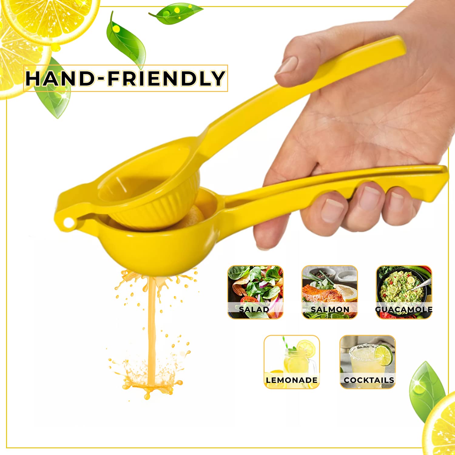 Lemon Squeezer Metal Lime Juice Extractor Citrus Juicer Handheld Heavy Duty Citrus Squeezer Lime Press Squeezer Seedless Manual