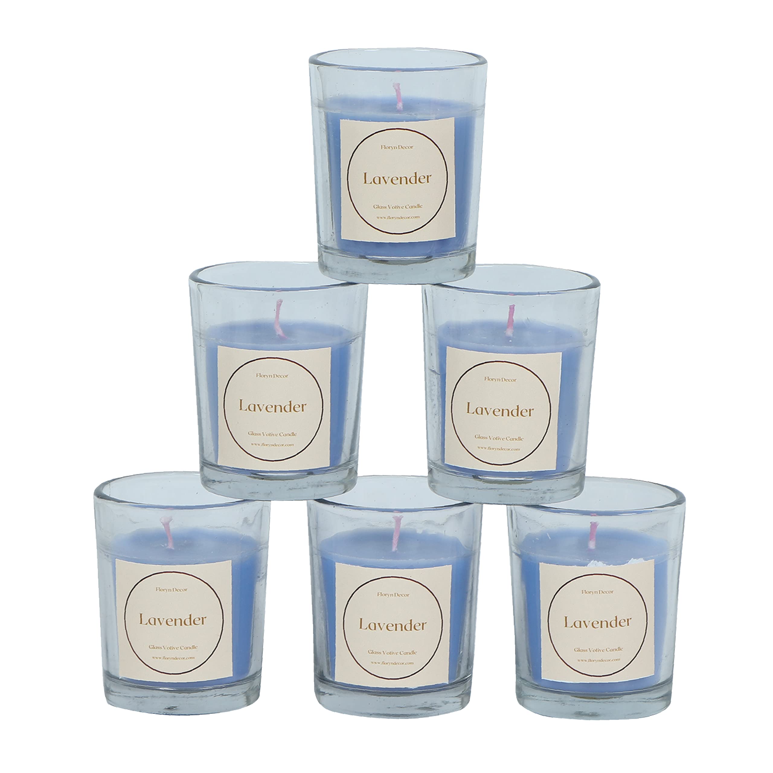 Floryn Decor Votive Glass Candle | Perfume Candles for Home Decor | Candles for Home Decoration Fragrance | Burning Time- 10 Hou