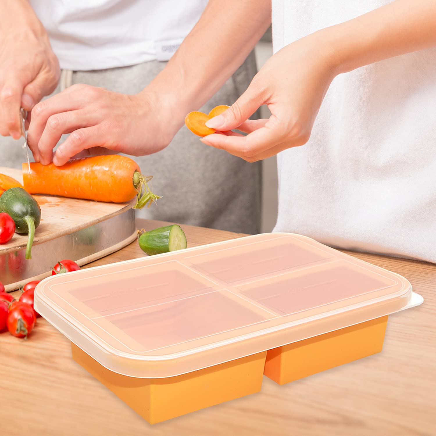 Soup Freezer Containers,Bongpuda Silicone Freezer Trays With Lid,Easy-Release,Reusable Freezer Storage Containers,For Freezing A