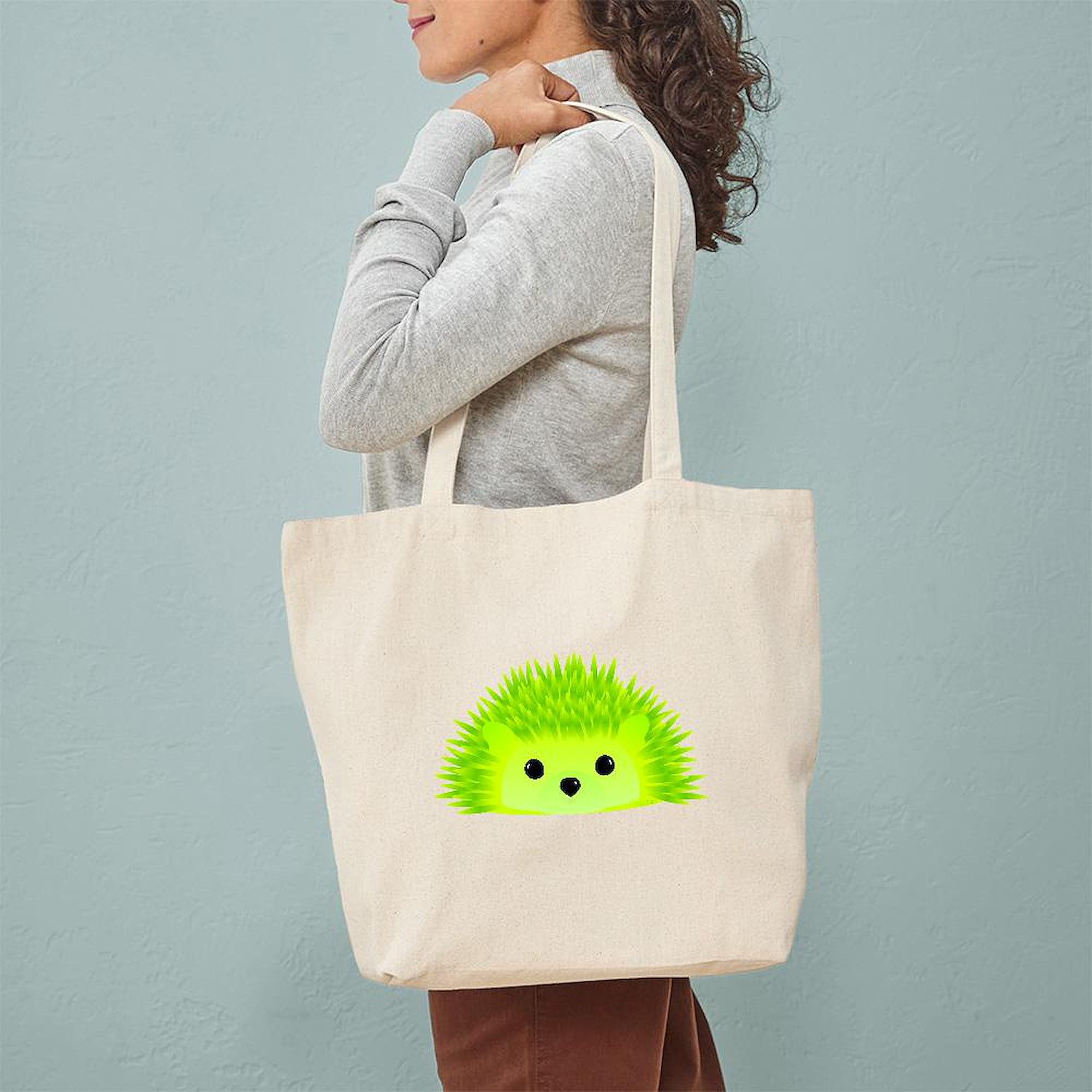 Cafepress Vedgy The Hedgehog Tote Bag Natural Canvas Tote Bag, Reusable Shopping Bag