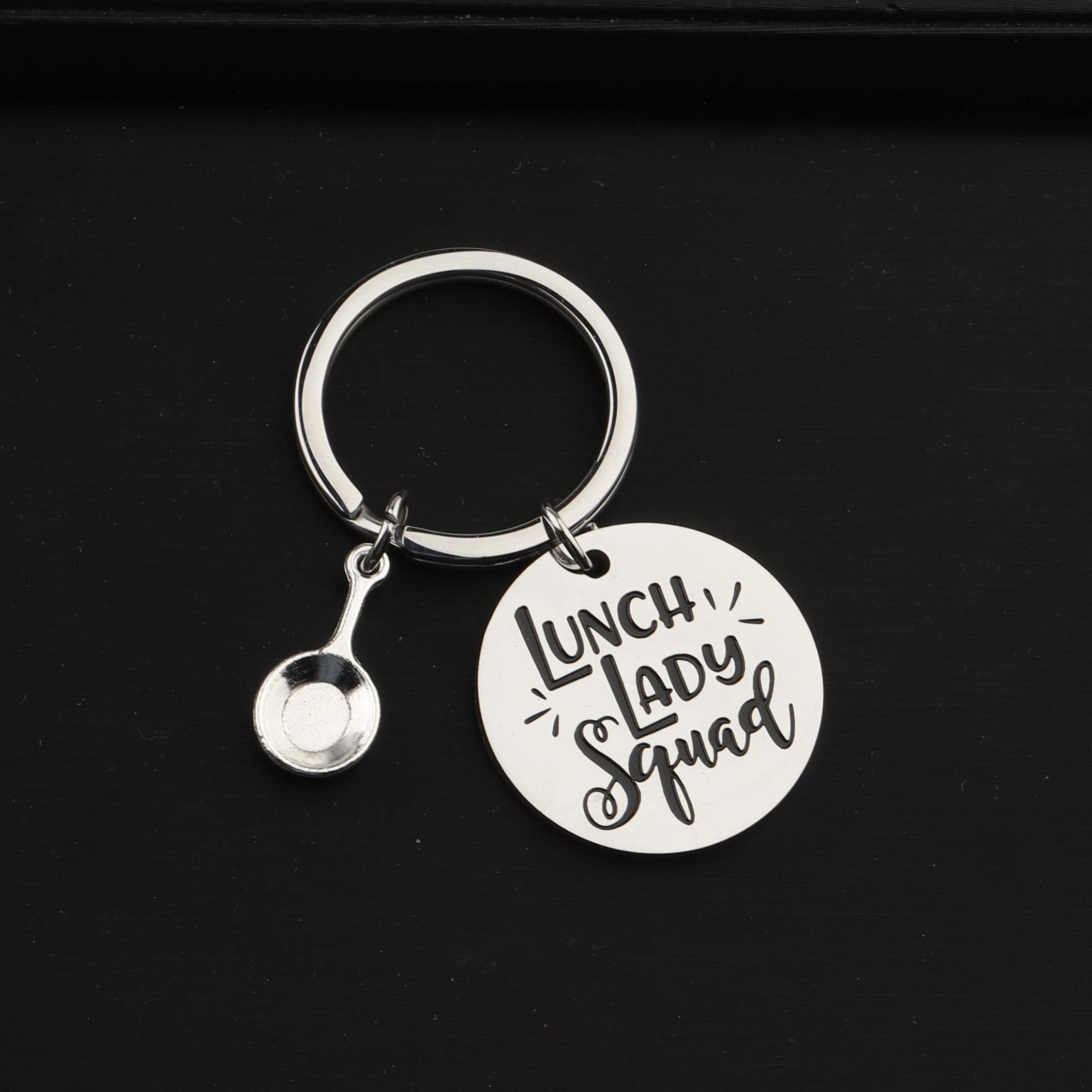 Cenwa Lunch Lady Gift Lunch Lady Squad Keychain Gift For Cafeteria Workers Back To School Gift (Lunch Lady Squad K)