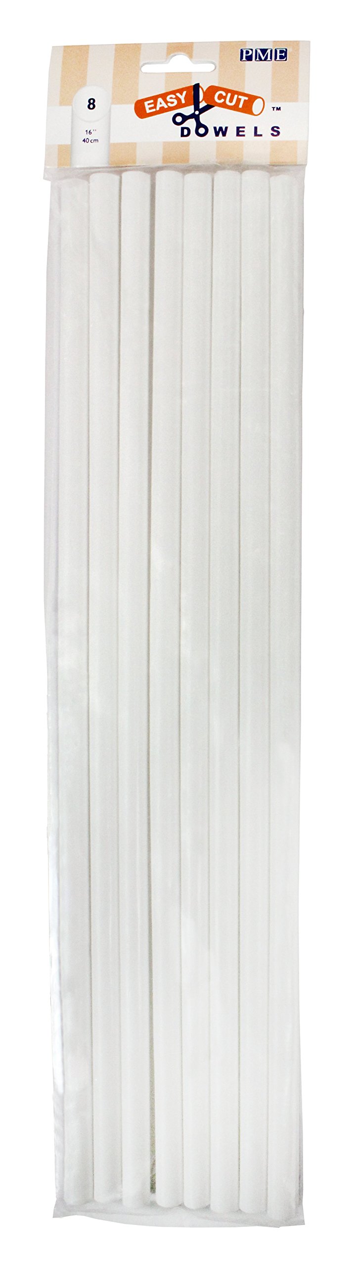Pme Easy Cut Dowels 40 Cm (16-Inch), Pack Of 8, Standard, White
