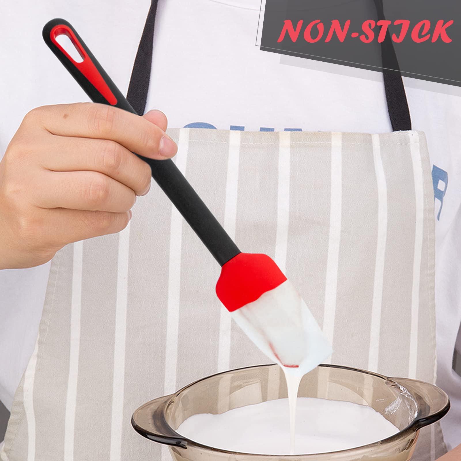 Teevea Silicone Rubber Spatula For Kitchen Cooking, Baking And Mixing Heat Resistant Non Stick Dishwasher Safe Bpa-Free, Set Of