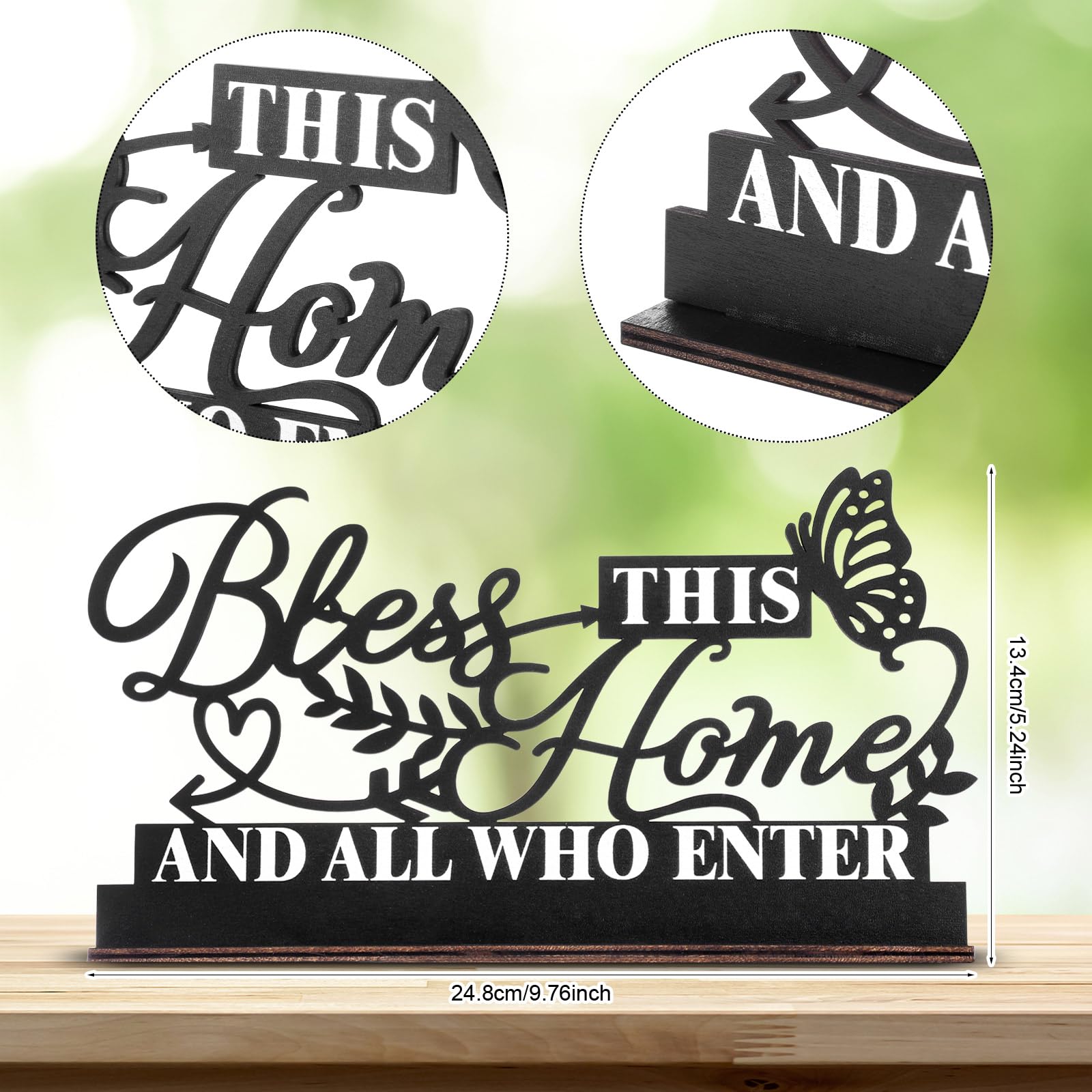Jetec Inspirational Table Art with God All Things Are Possible Positive Sign Home Table Decoration, Motivational Centerpieces Le