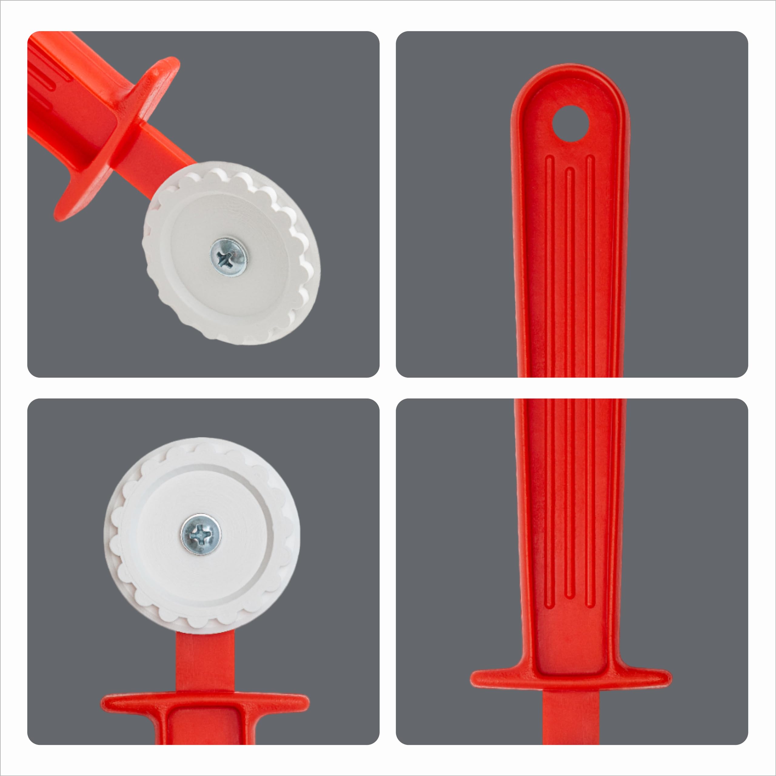 Ravioli Cutter - Plastic Pasta Cutter With Grip - Hand Pastry Crimper - Fluted Pastry Wheel Cutter For Home Kitchen