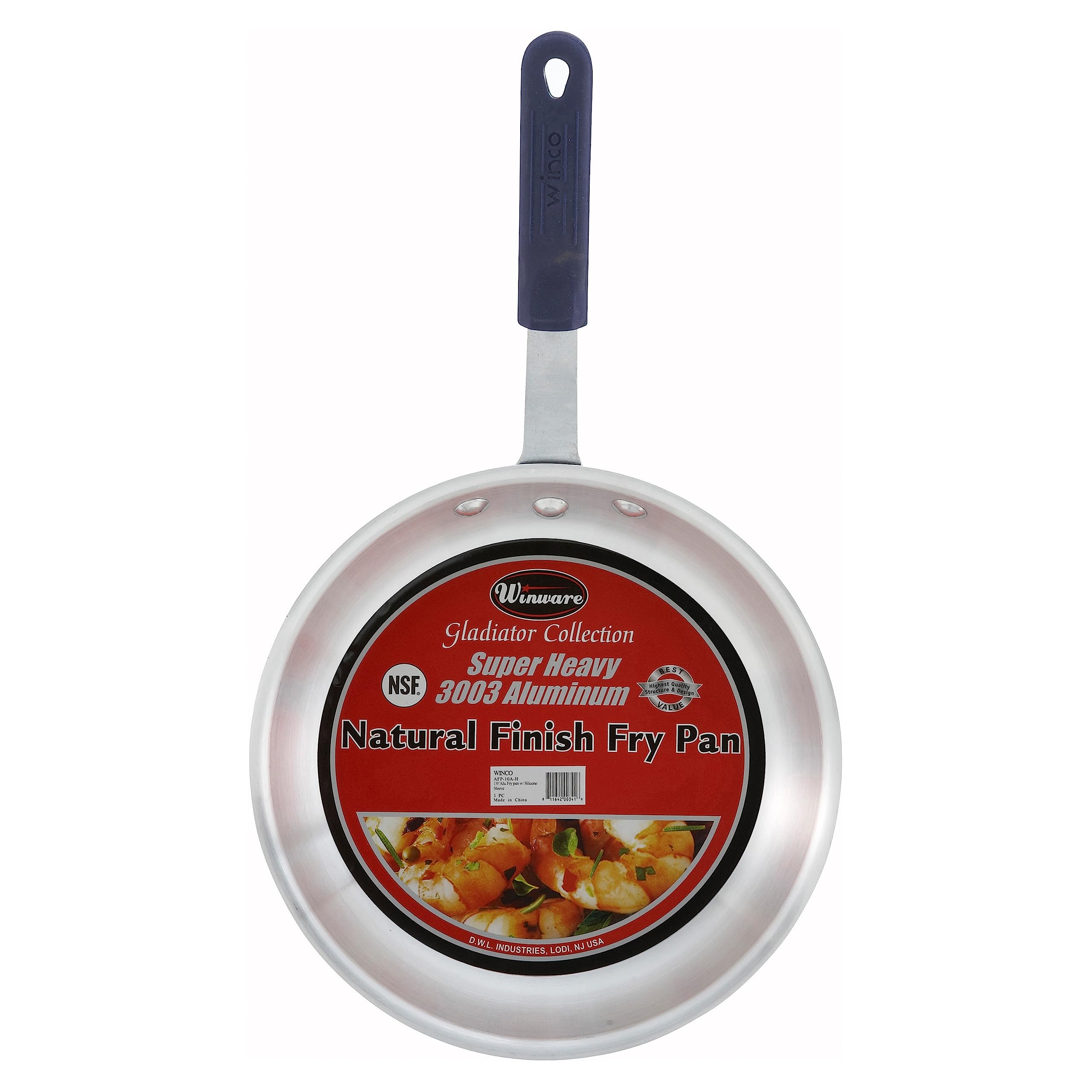 Winware 7 Inch Aluminum Fry Pan With Silicone Sleeve