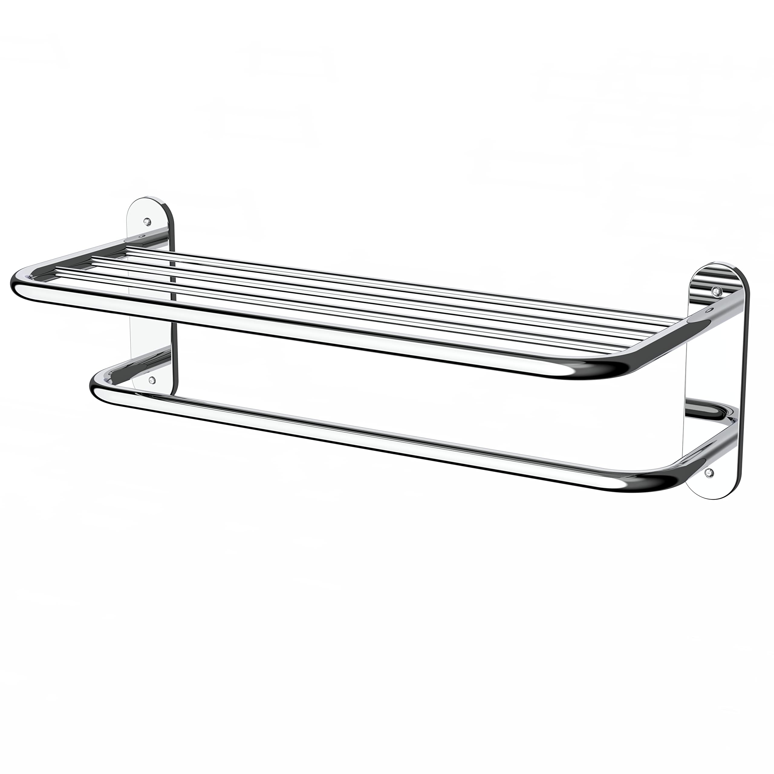 Fixsen 18 Inch Bathroom Towel Rack Towel Bar Towel Shelf Chrome Stainless Steel And Zinc Alloy Wall Mount 1Pc For House Lavatory
