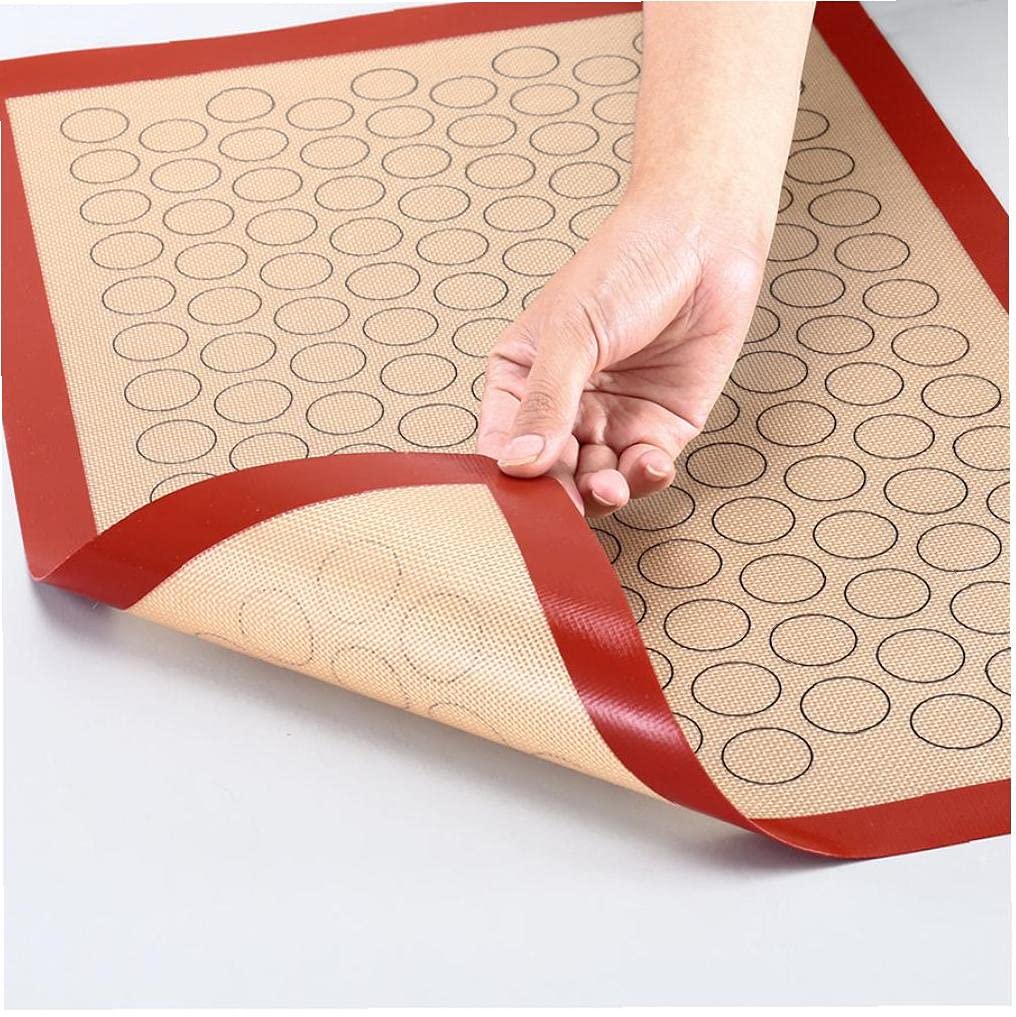 TOSSPER Silicone Macaron Baking Mat for Bake Pans Macaroon Pastry Cookie Making Professional Grade Nonstick Random Style