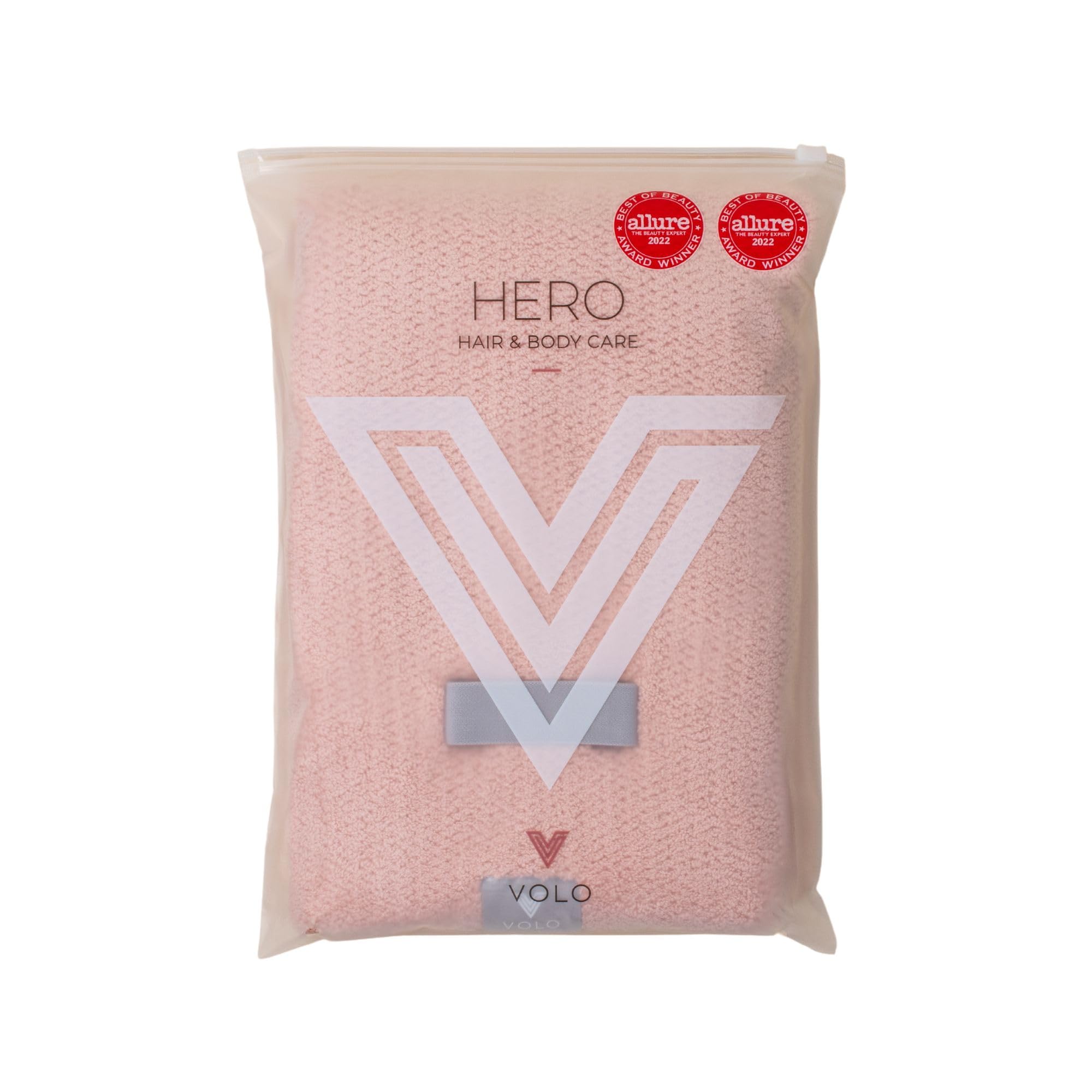 VOLO Hero Cloud Pink Hair Towel | Ultra Soft, Super Absorbent, Quick Drying Nanoweave Fabric | Reduce Dry Time by 50% | Towel Wr