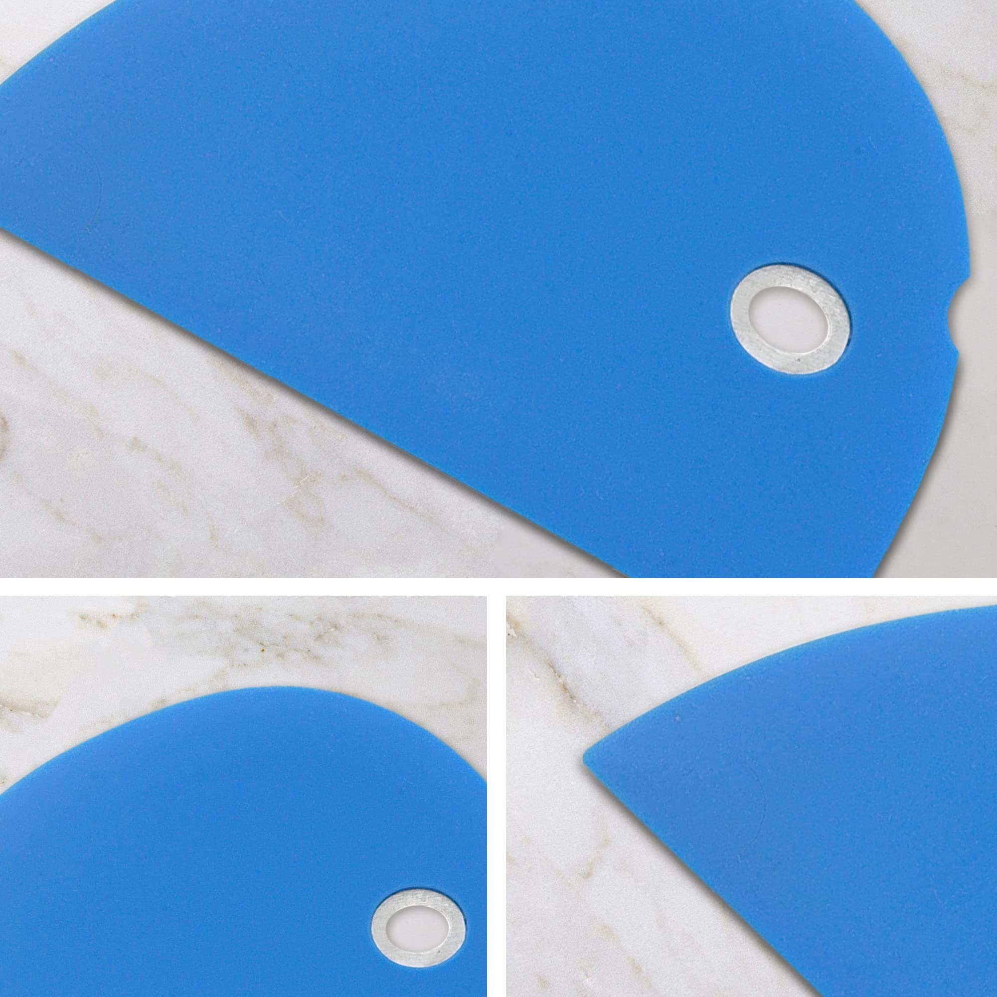 Messermeister Silicone Bowl Scraper  Blue - Frosts  Portions  Lifts & Transfers - Easy to Clean & Flexible Precision Edge