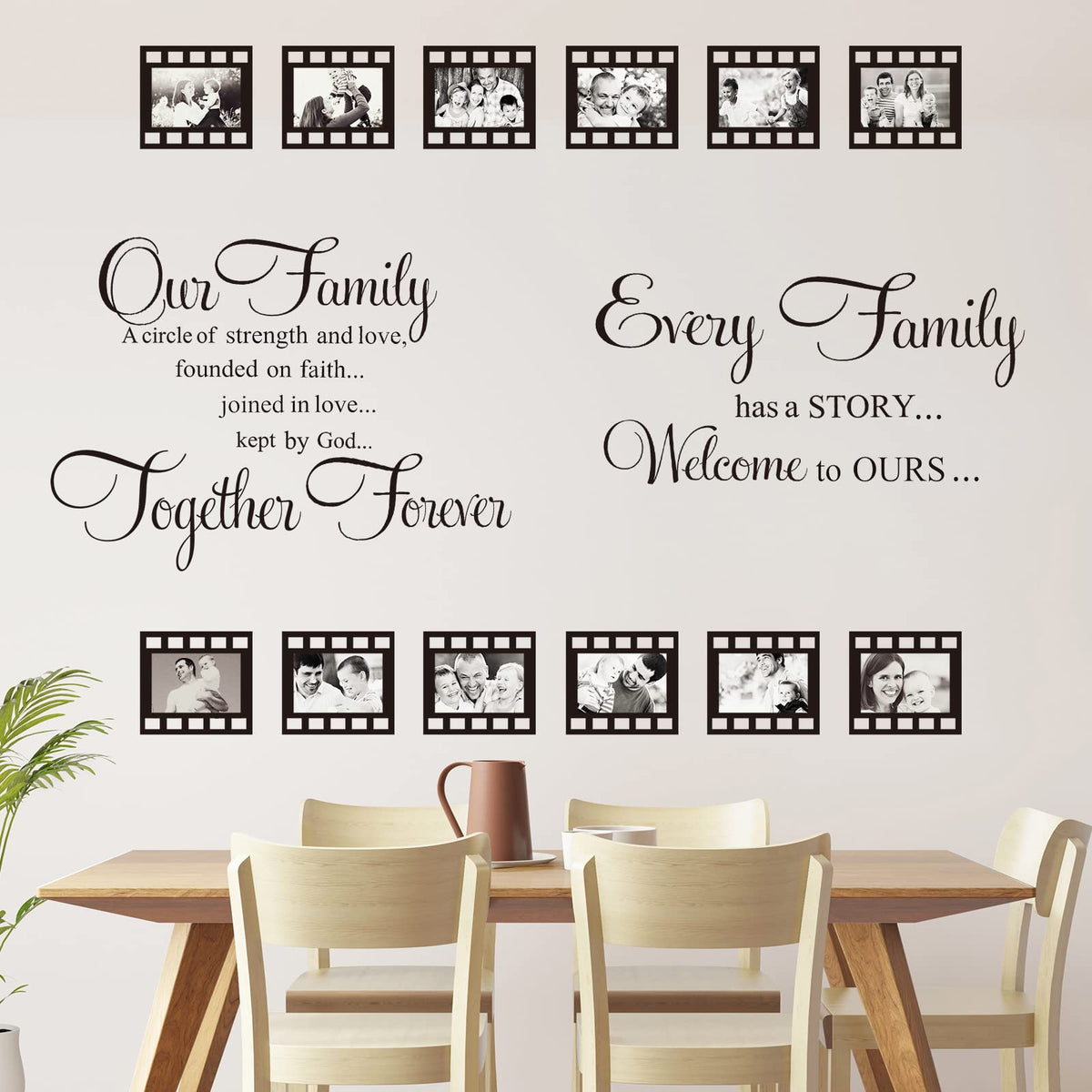 Complete Family Sticker Family Wall Stickers Contains 12 Pieces Of Picture Frames, Every Famil ...